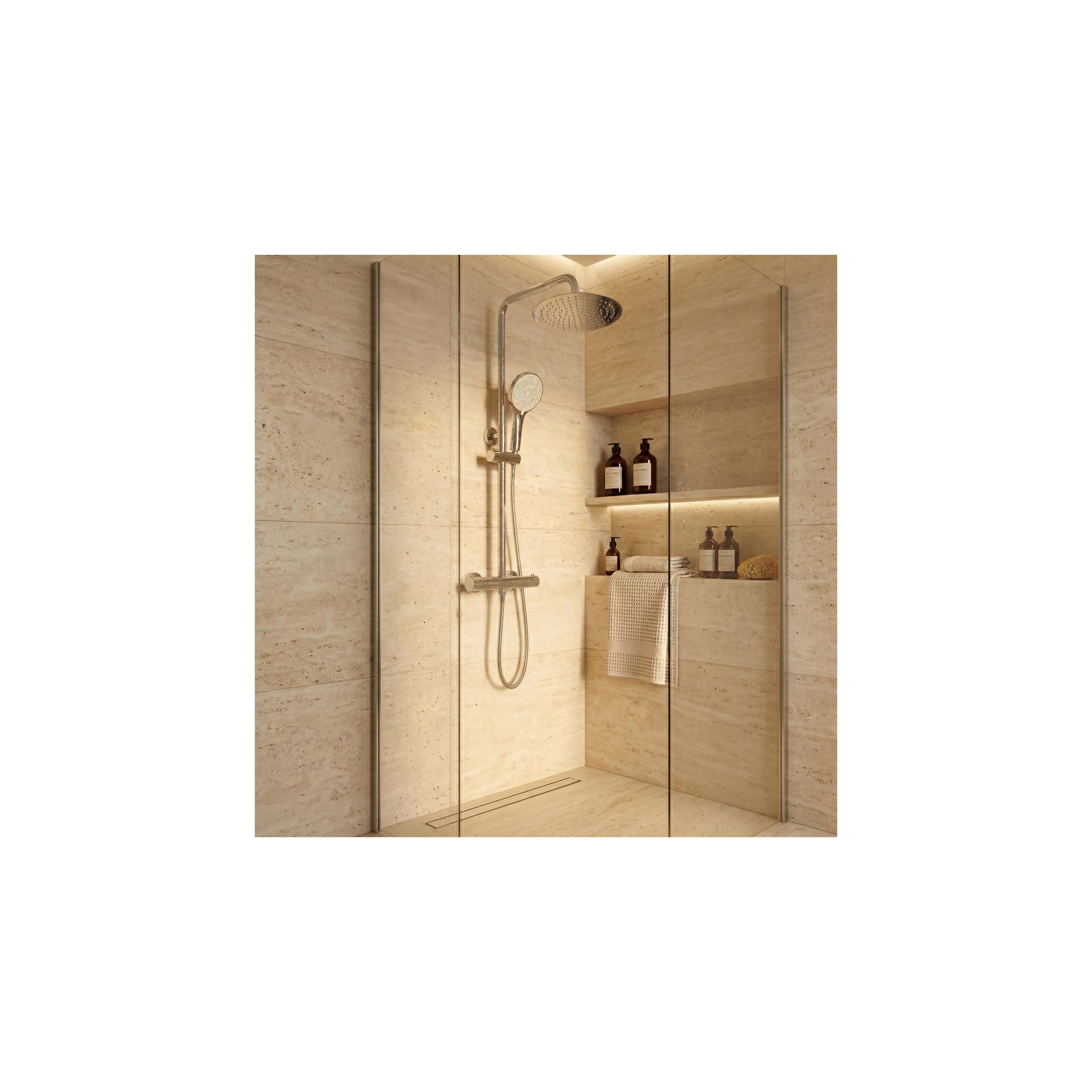 Shower set without spout with thermostat Rea Lungo Chrome