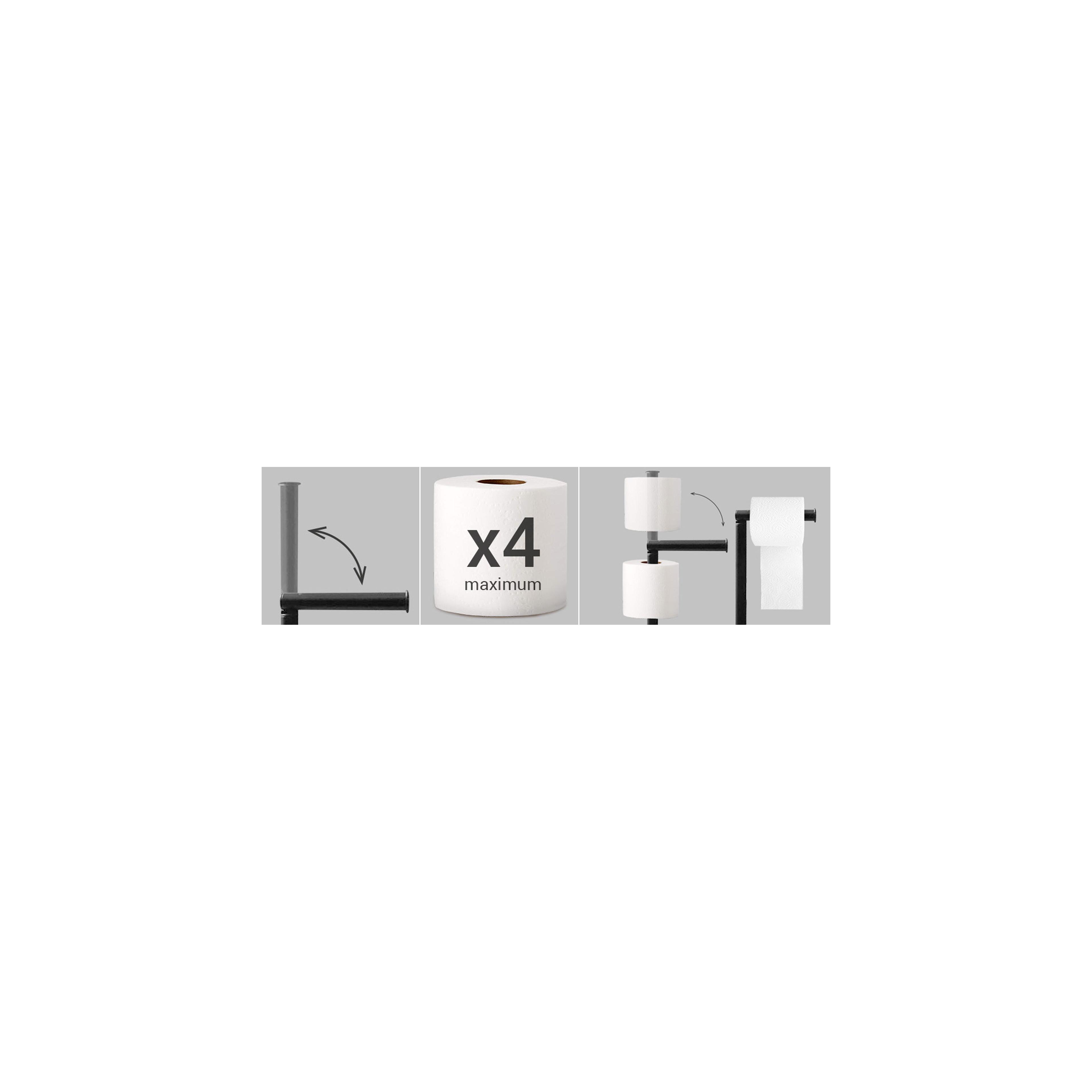Ständer für Toilettenpapier Black P70505