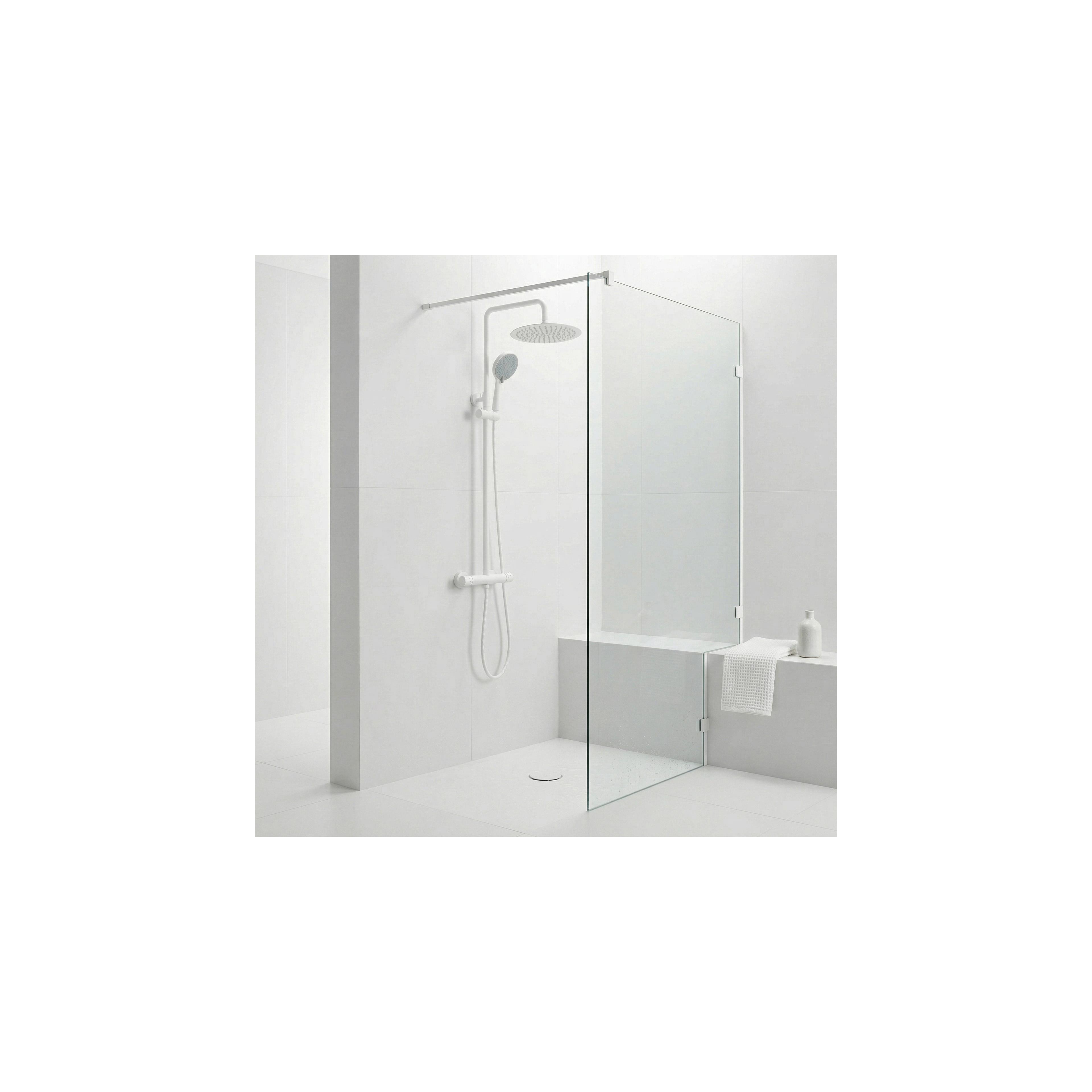 Shower set without spout with thermostat Rea Lungo White