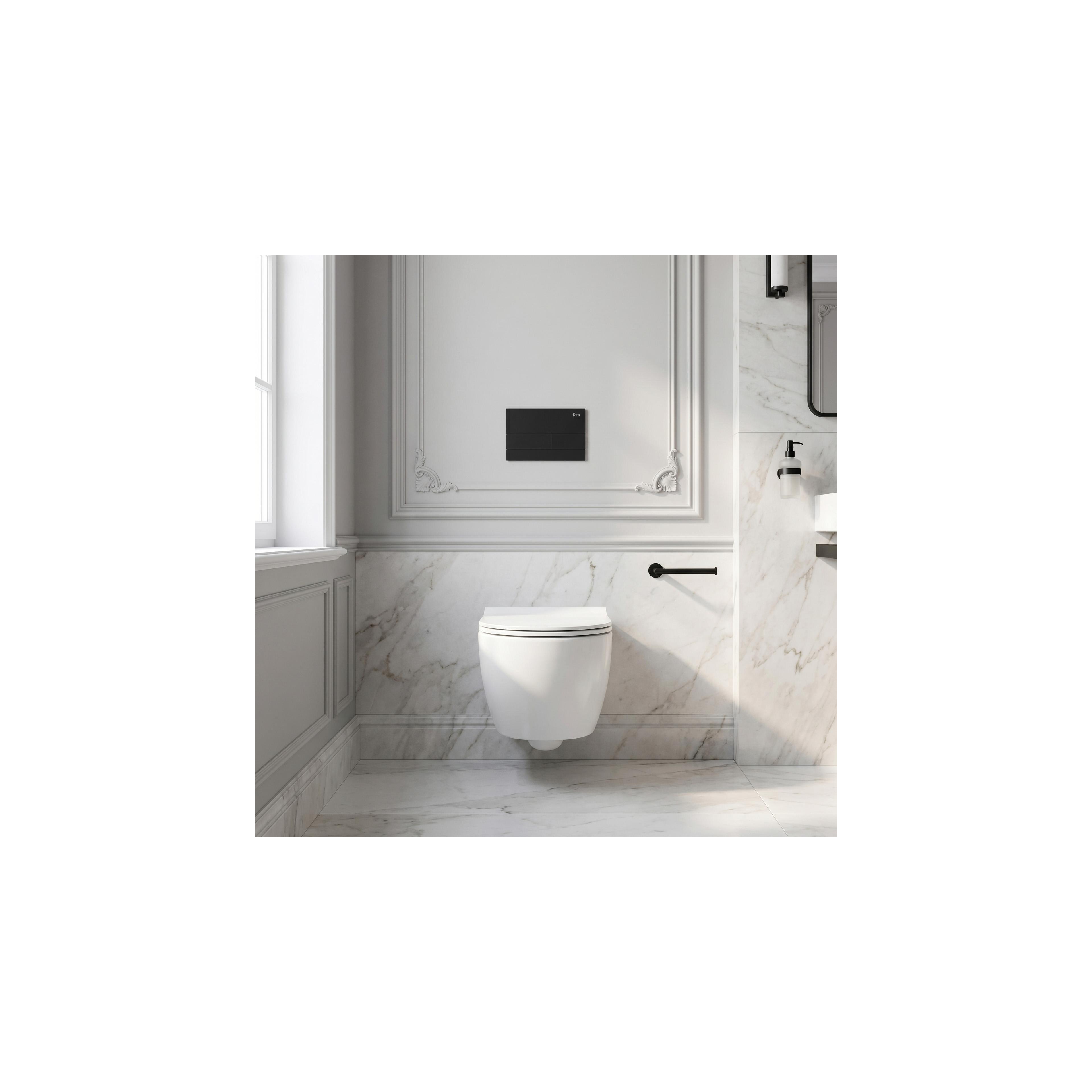 Unterputz-WC-Gestell Set Slim 024N mit T Black Matt Drückerplatte