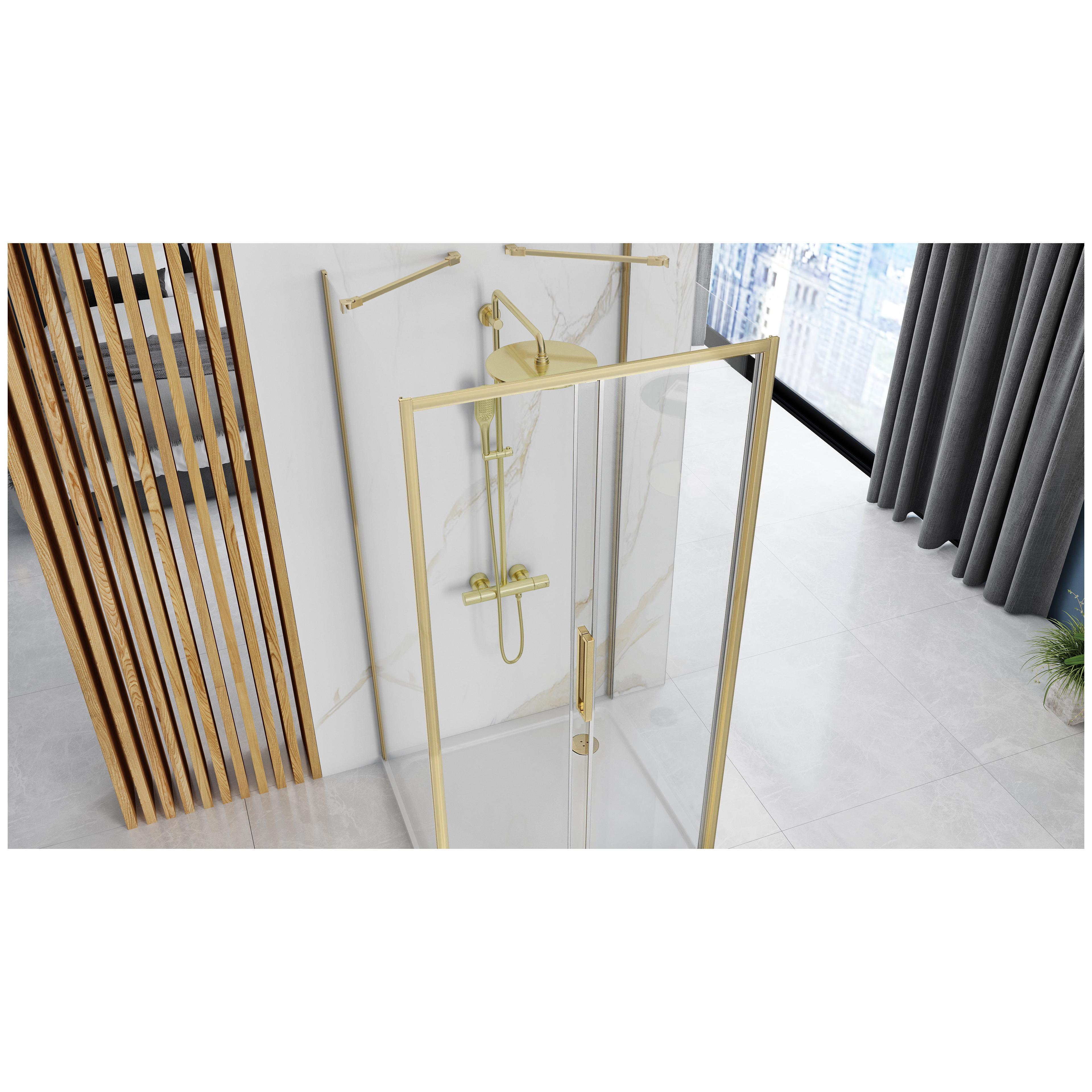 Cabine de douche Murale Rapid Slide Brush Gold