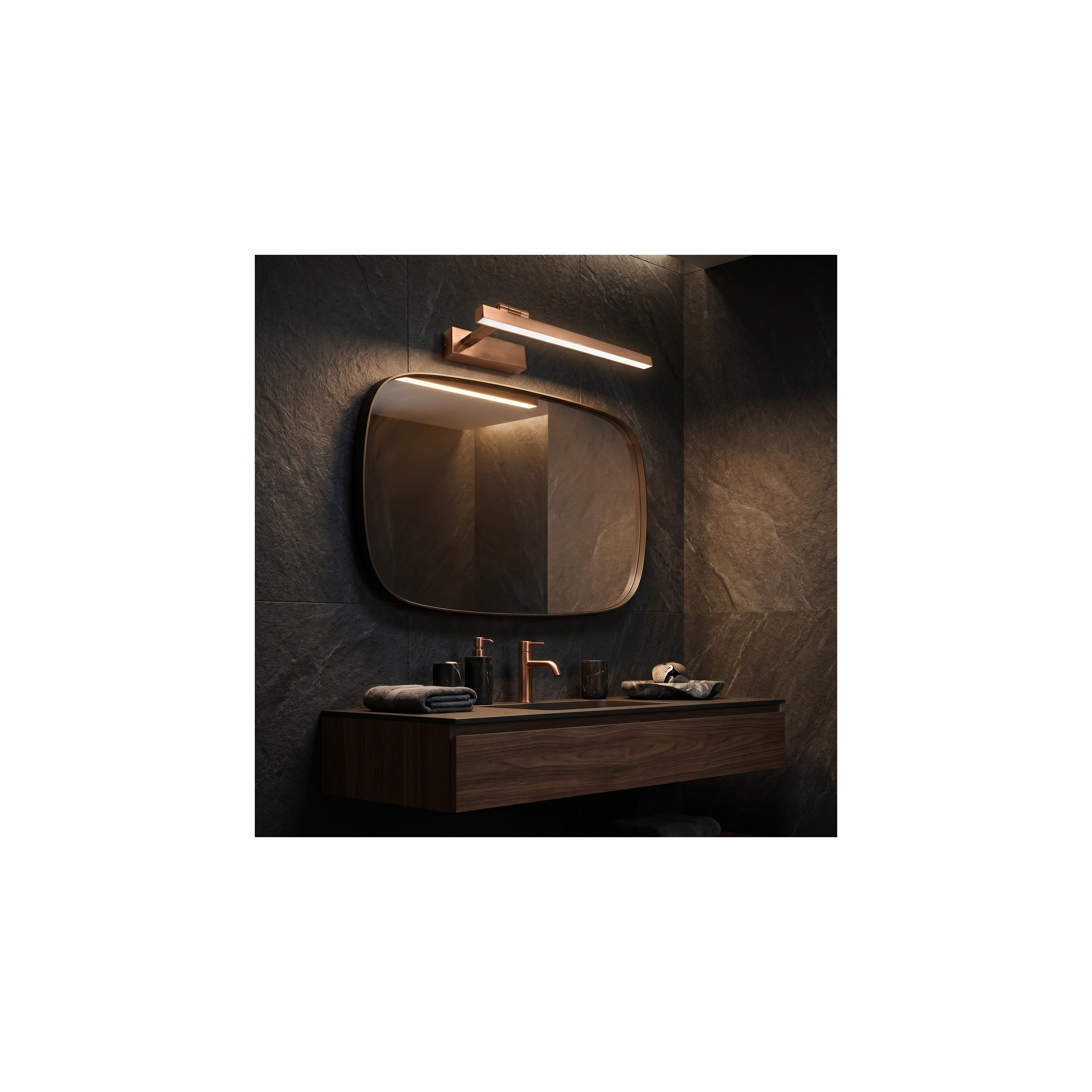 Badkamer LED-wandlamp SWE037-1W 40cm BRUSH COPPER