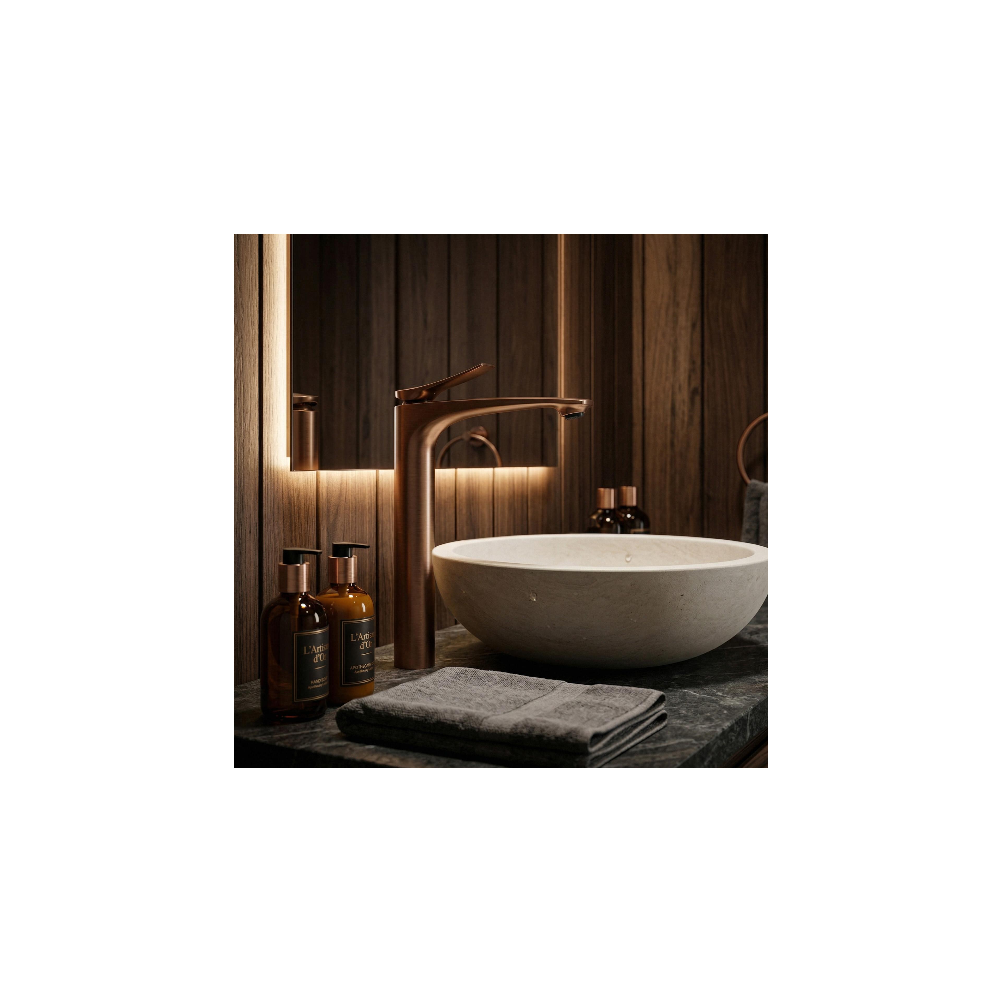 Bateria Umywalkowa REA Vision Brush Copper High