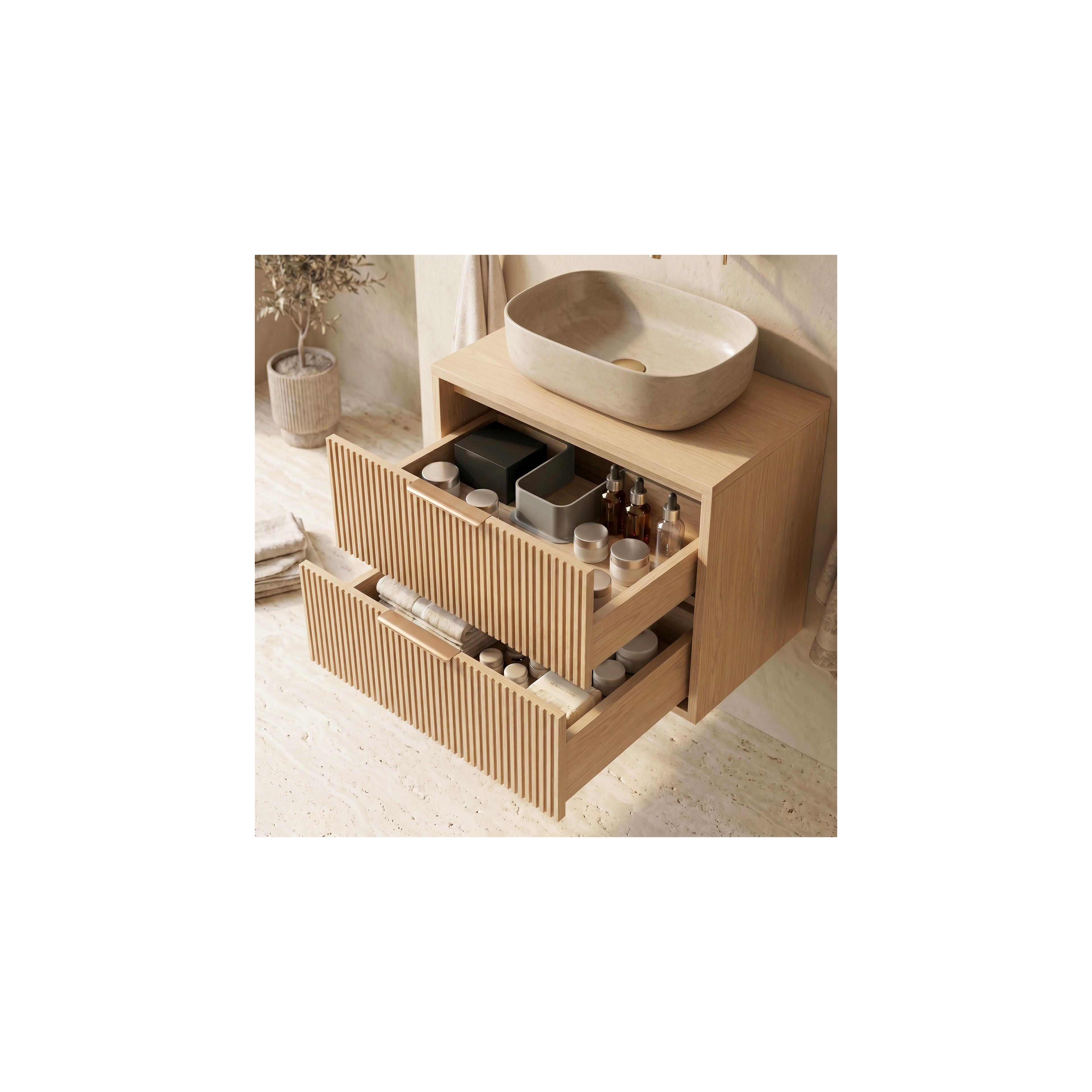 Bathroom vanity cabinet Rea Mono 80cm Beige
