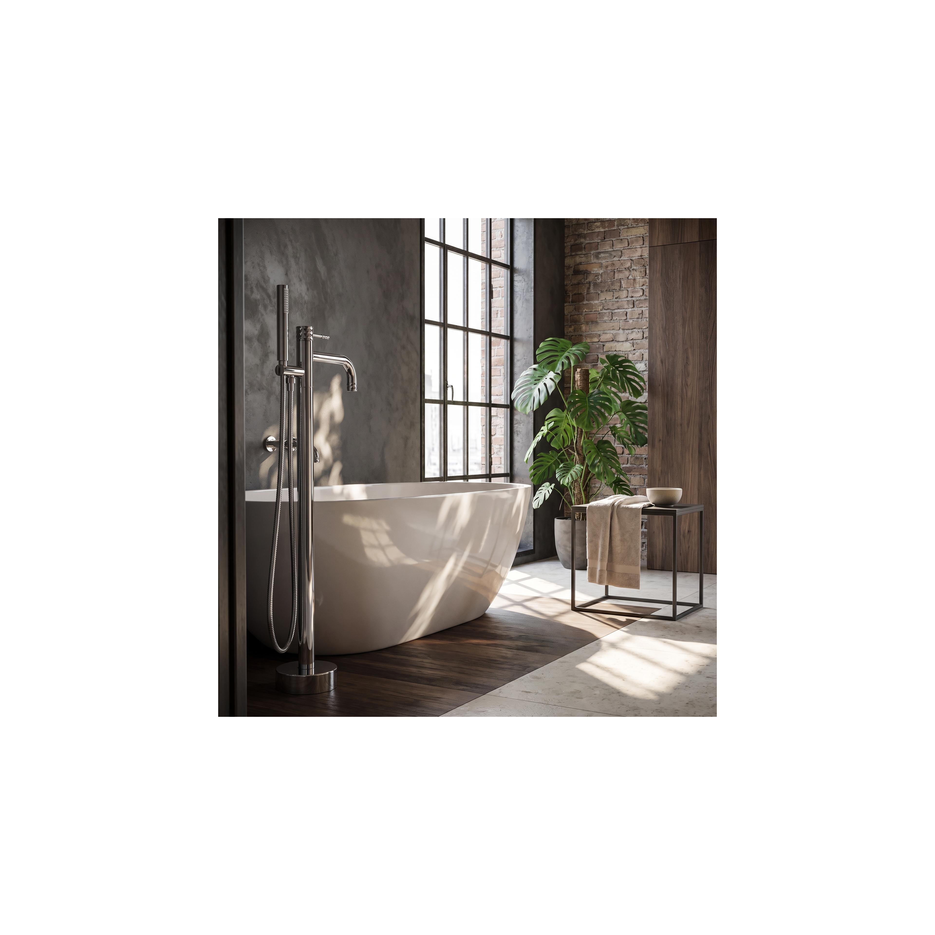Vloeren  badmengkraan Rea Lungo Diamond Chrome