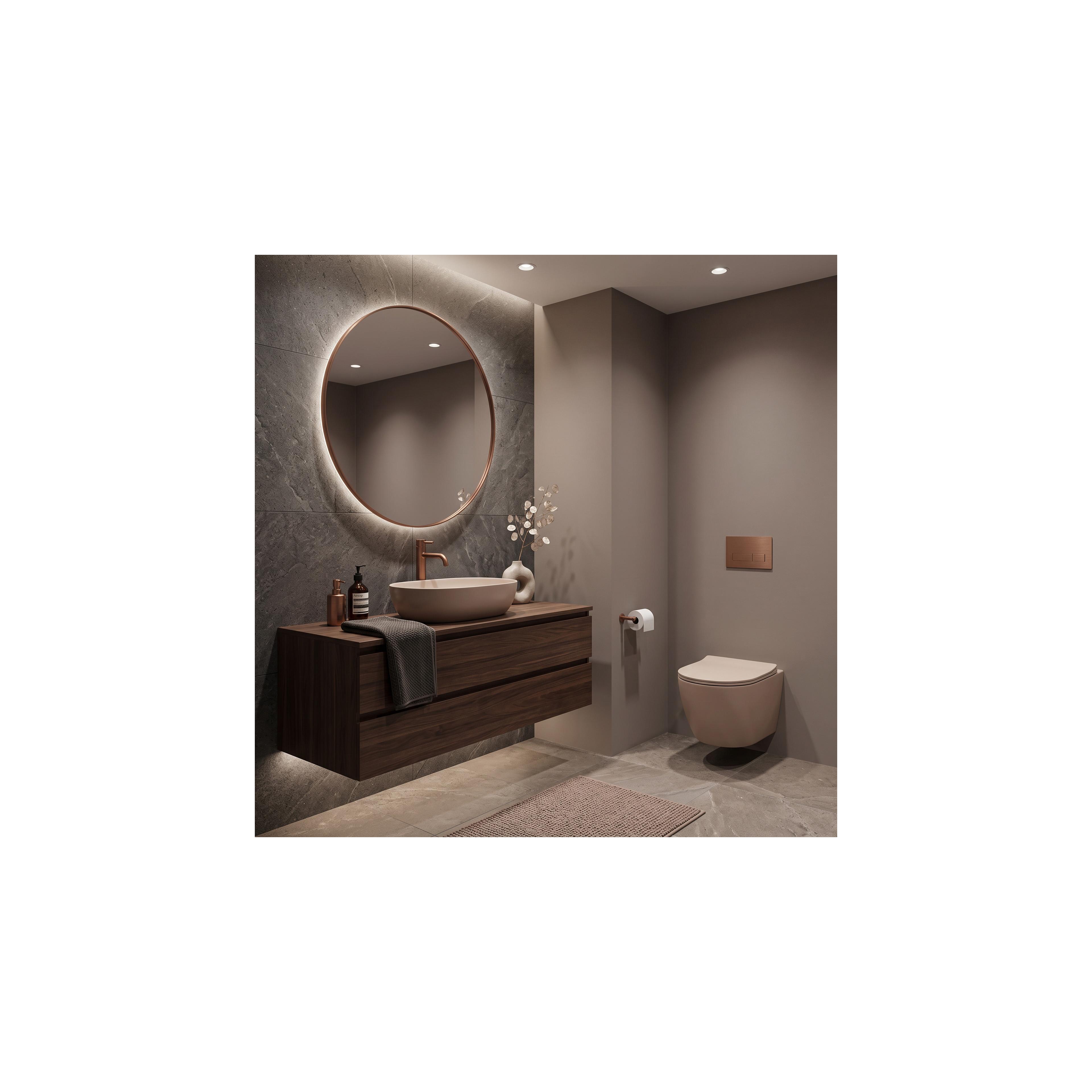 Set Závesné WC Focus + Umývadlo na Dosku Rea Focus Taupe