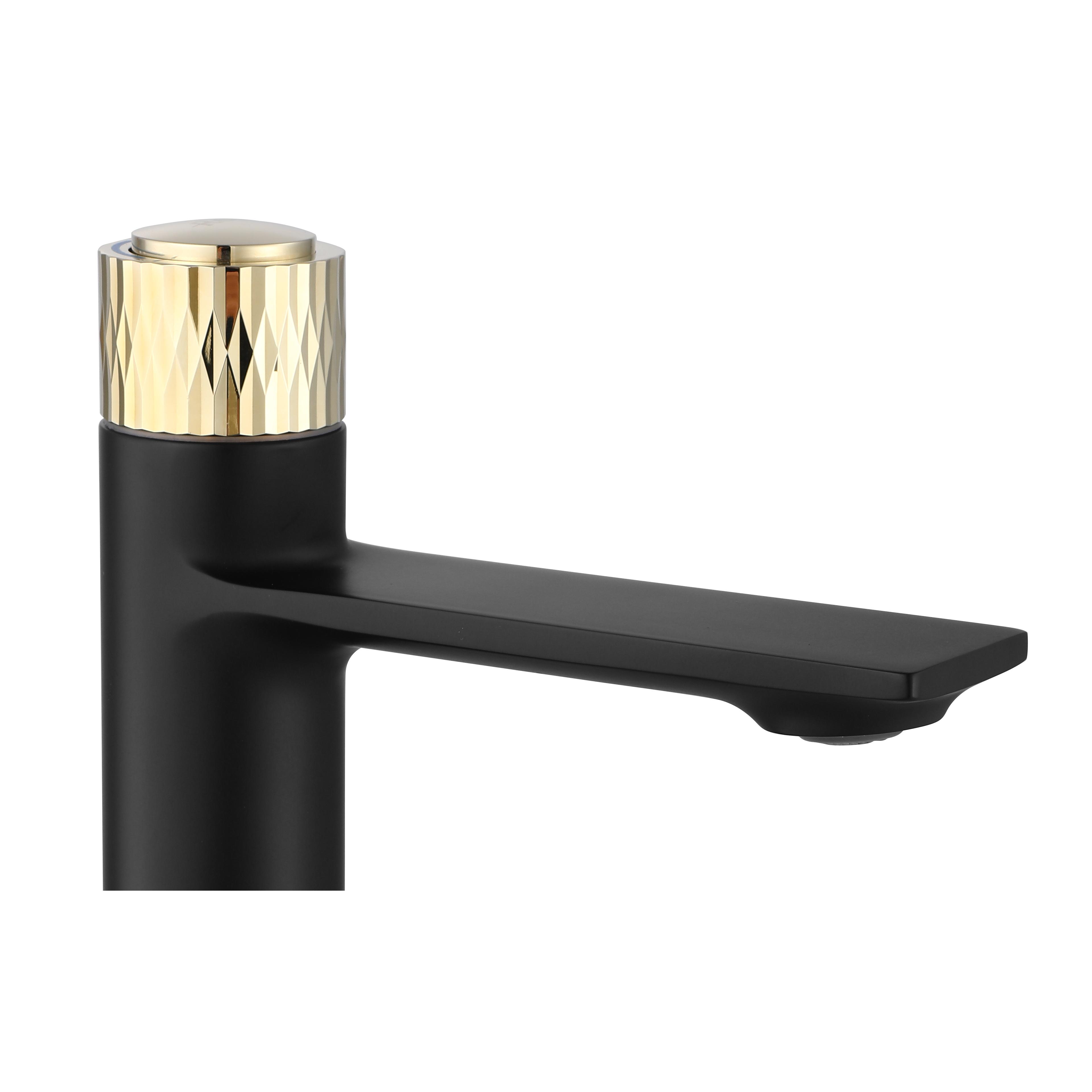 Bathroom faucet REA Storm Black Gold Low