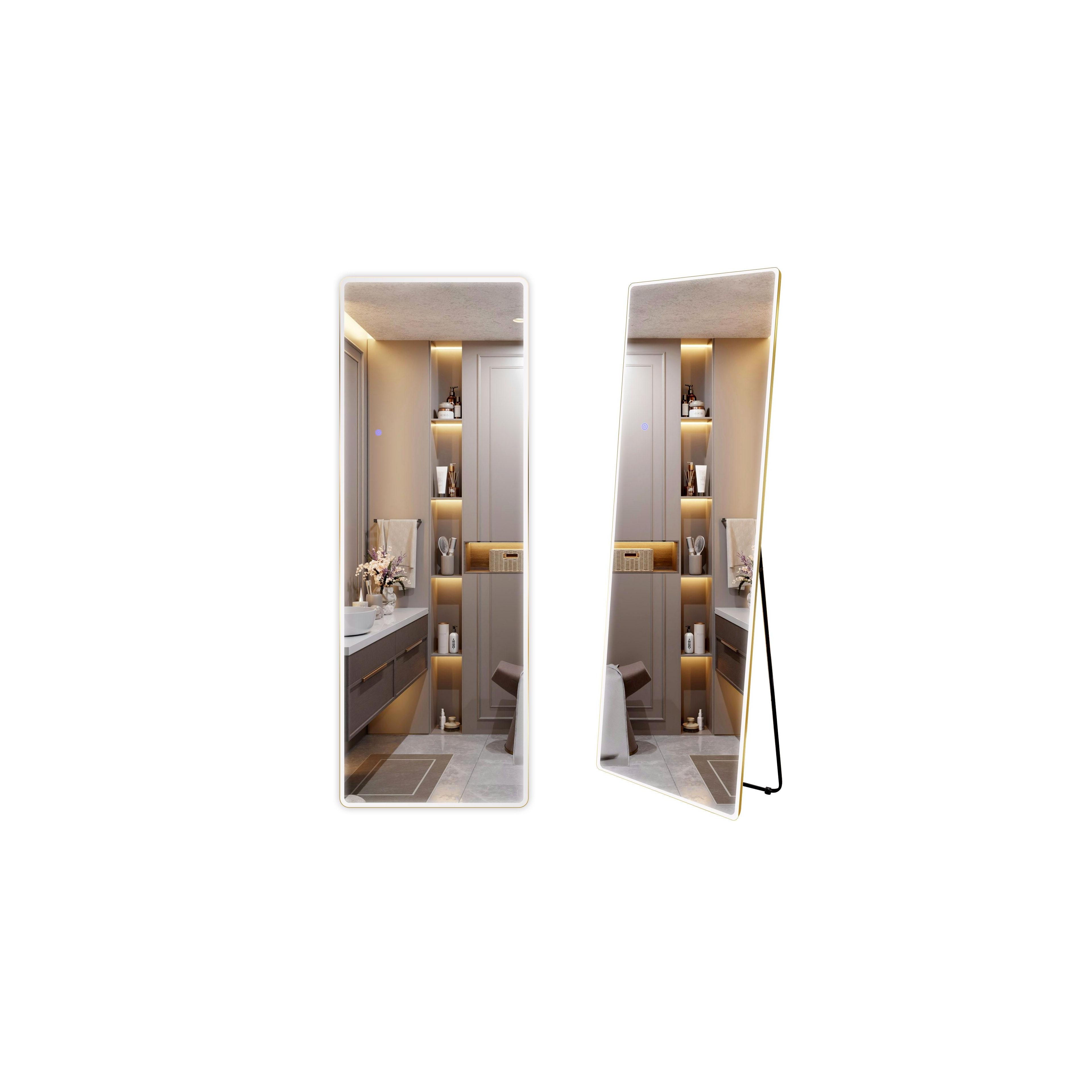 LED-SPEGEL Classico 60x170cm Brush Gold