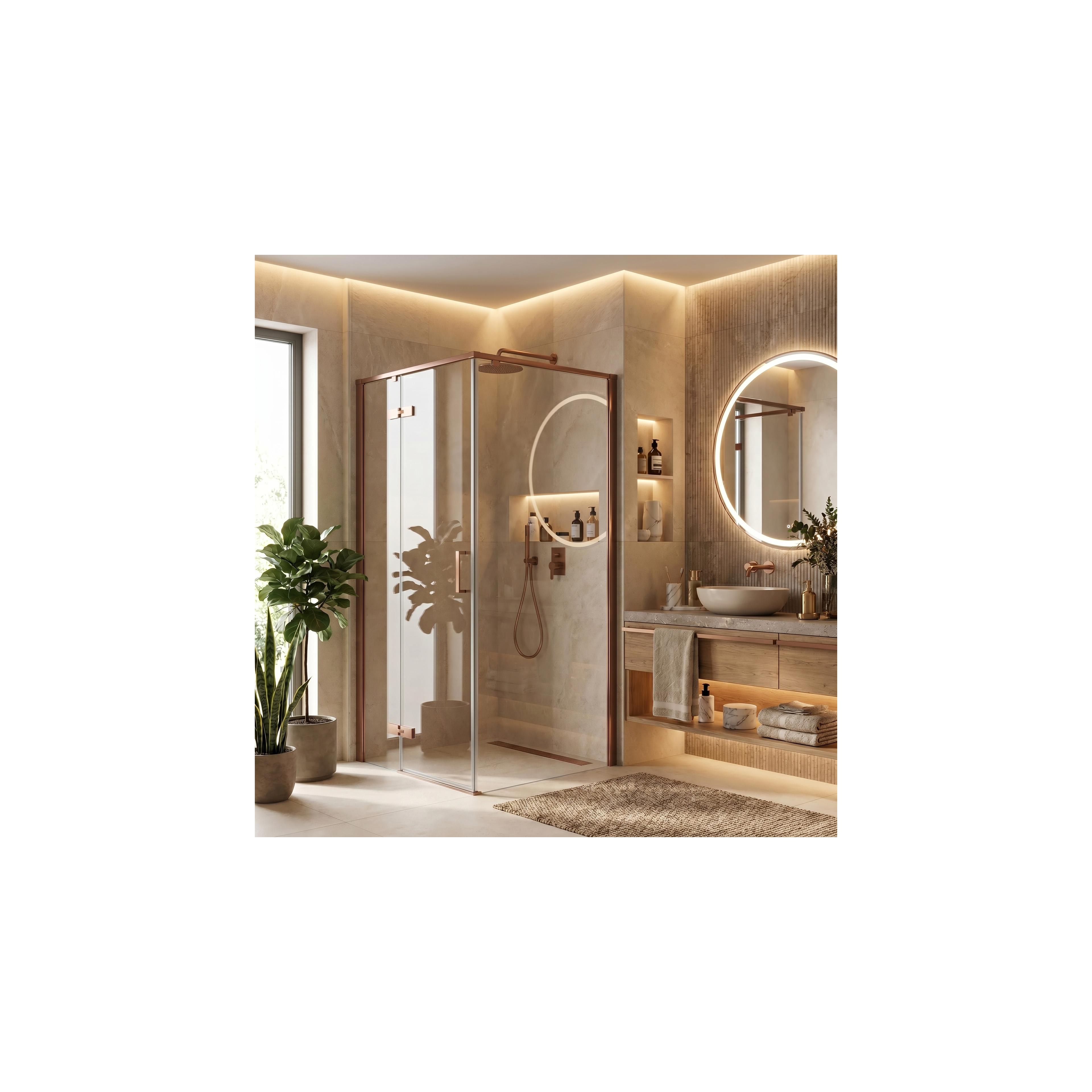 Duschkabin Rea Bruno 90x90 Brush Copper
