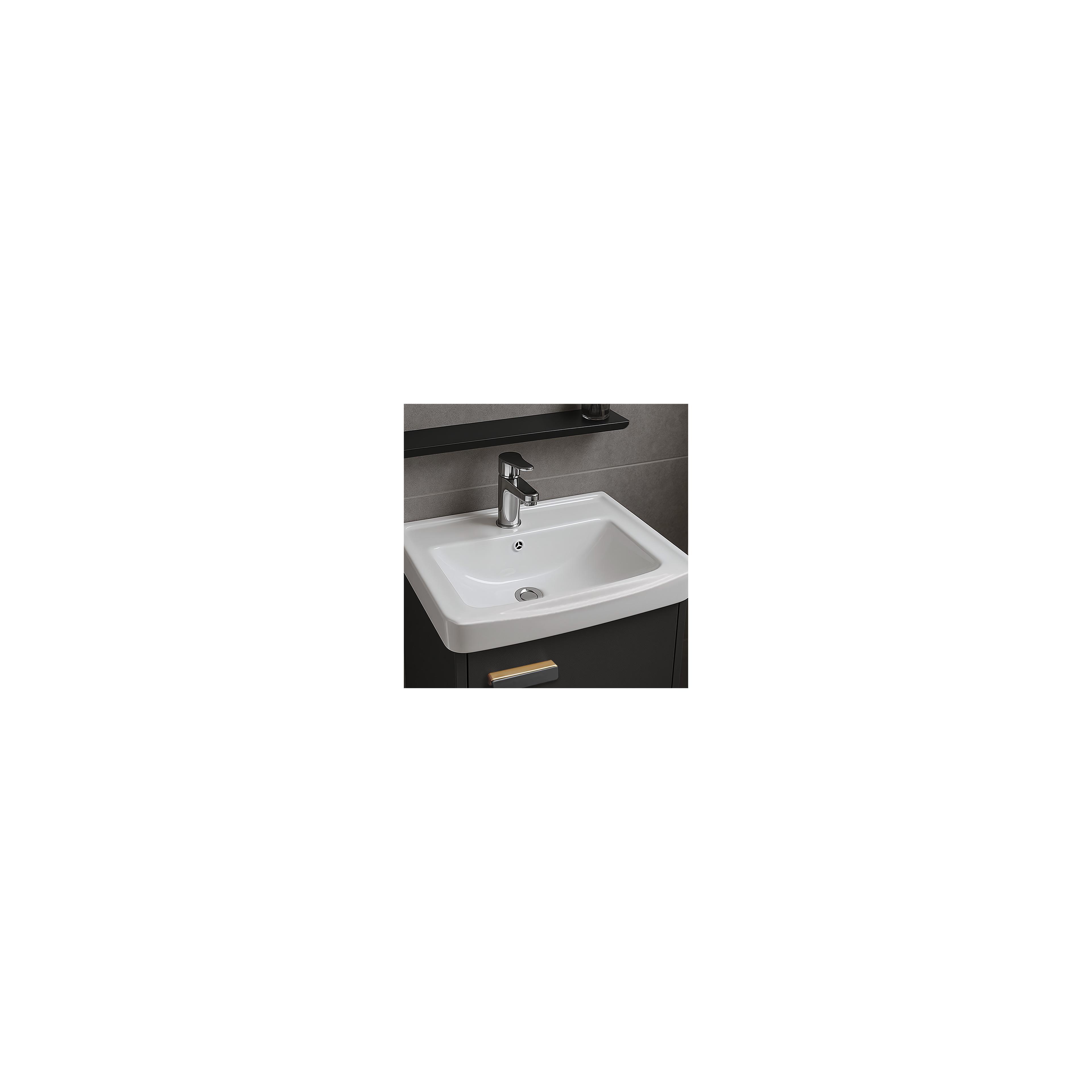 Ensemble de meubles de salle de bain Molly 40cm Grey meuble avec lavabo + miroir + étagère