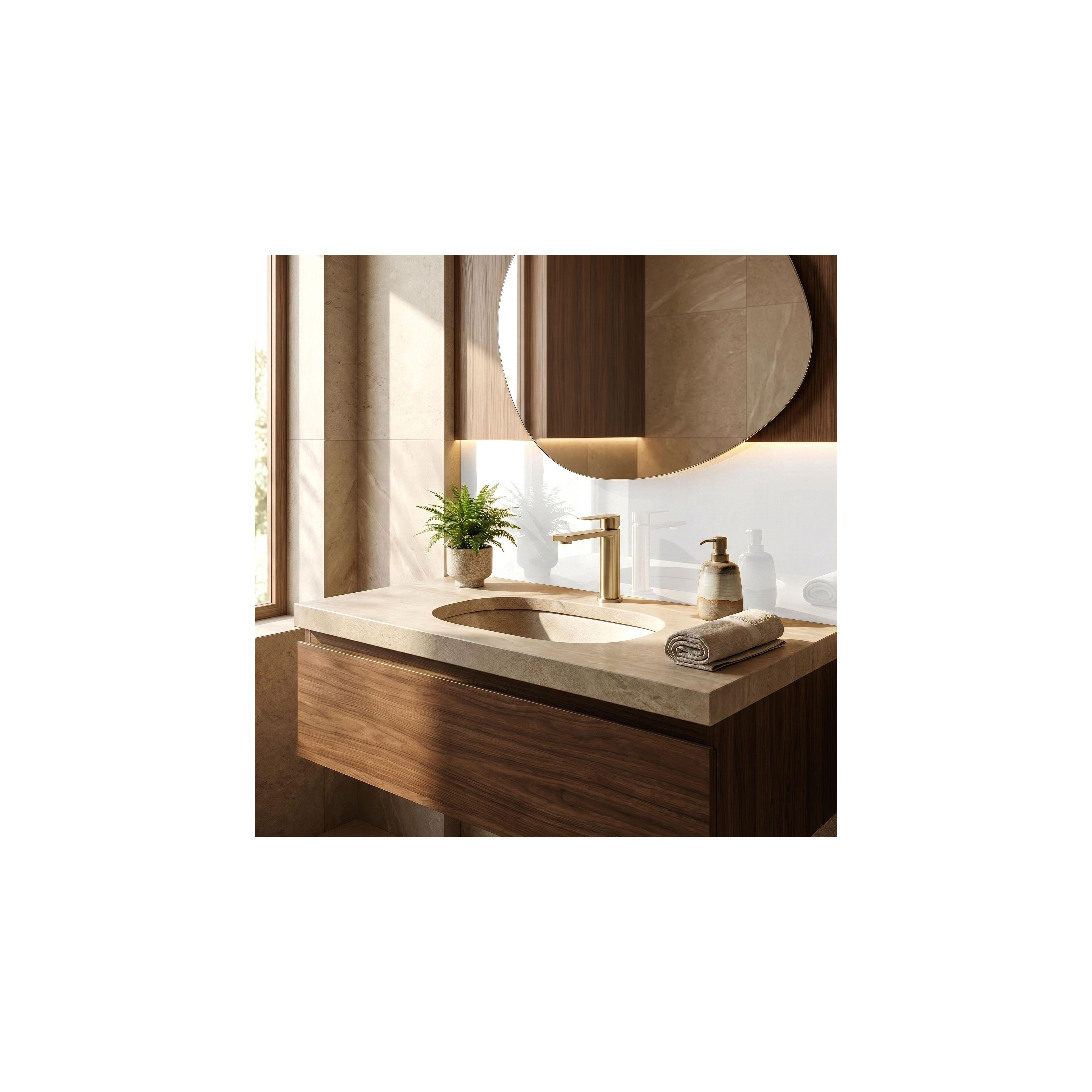 Bathroom faucet Rea Hunter Brush Gold Low
