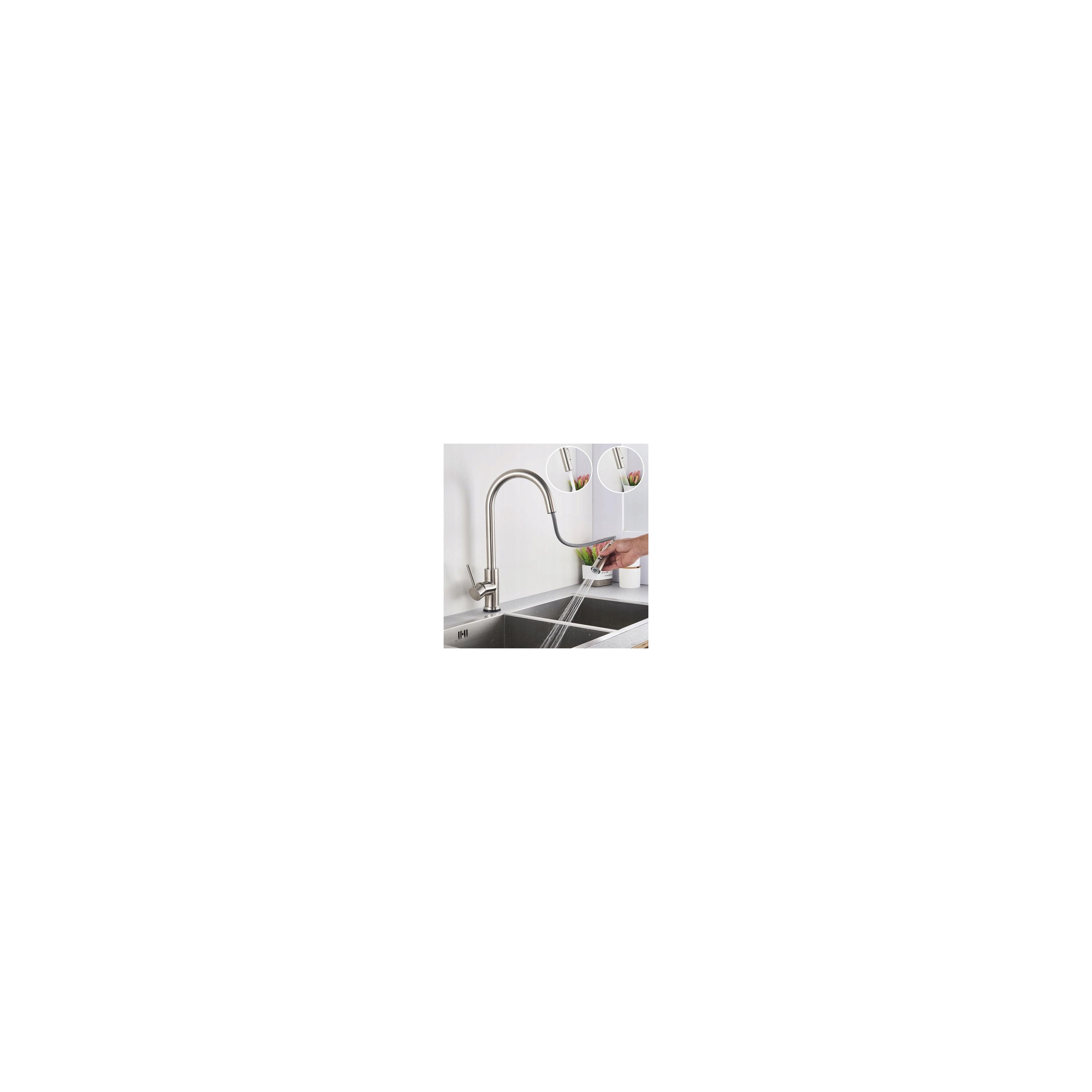 Air outlet with aerator for kitchen faucet REA Fresh Brush Steel