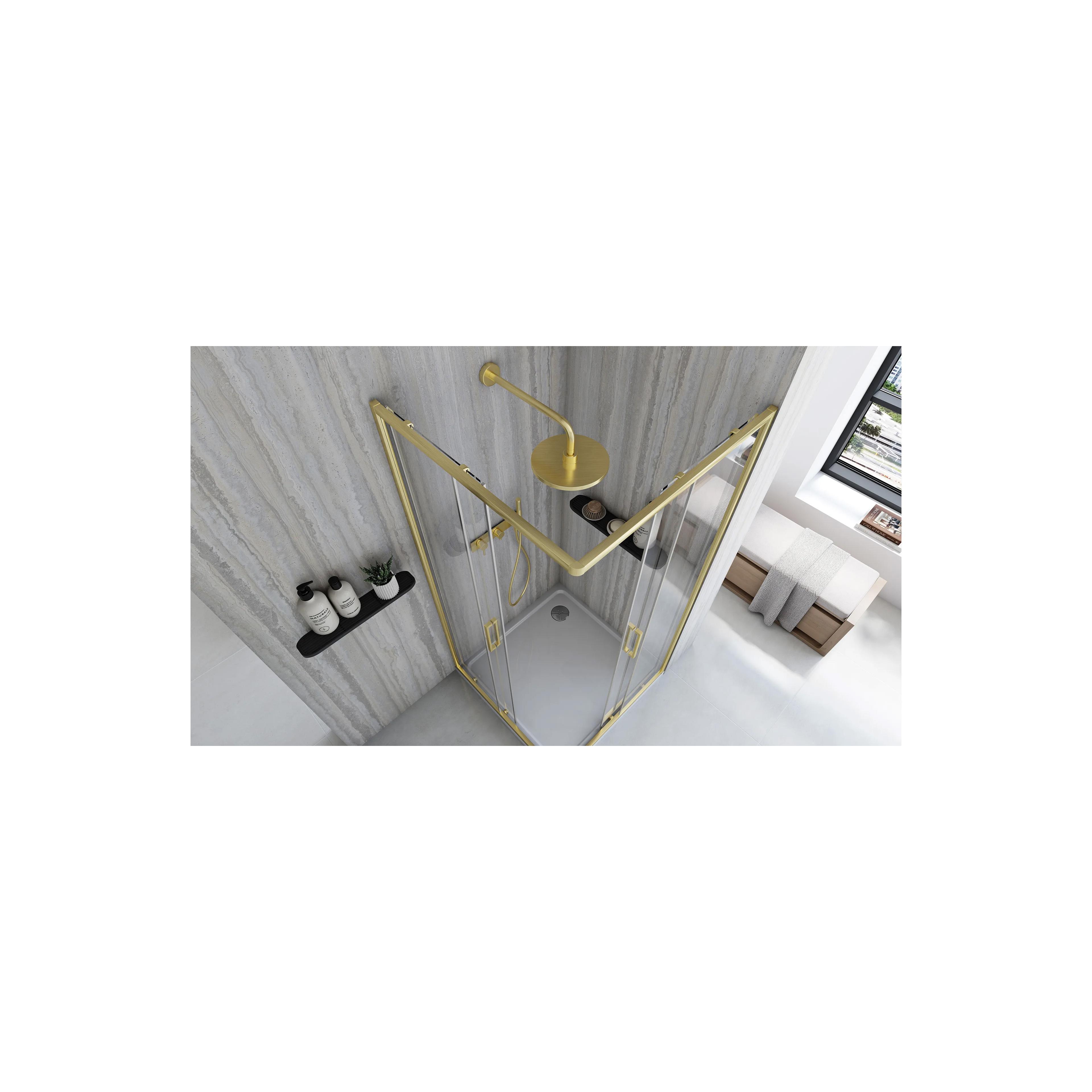 Sprchový kout REA City  90x90 Brush Gold
