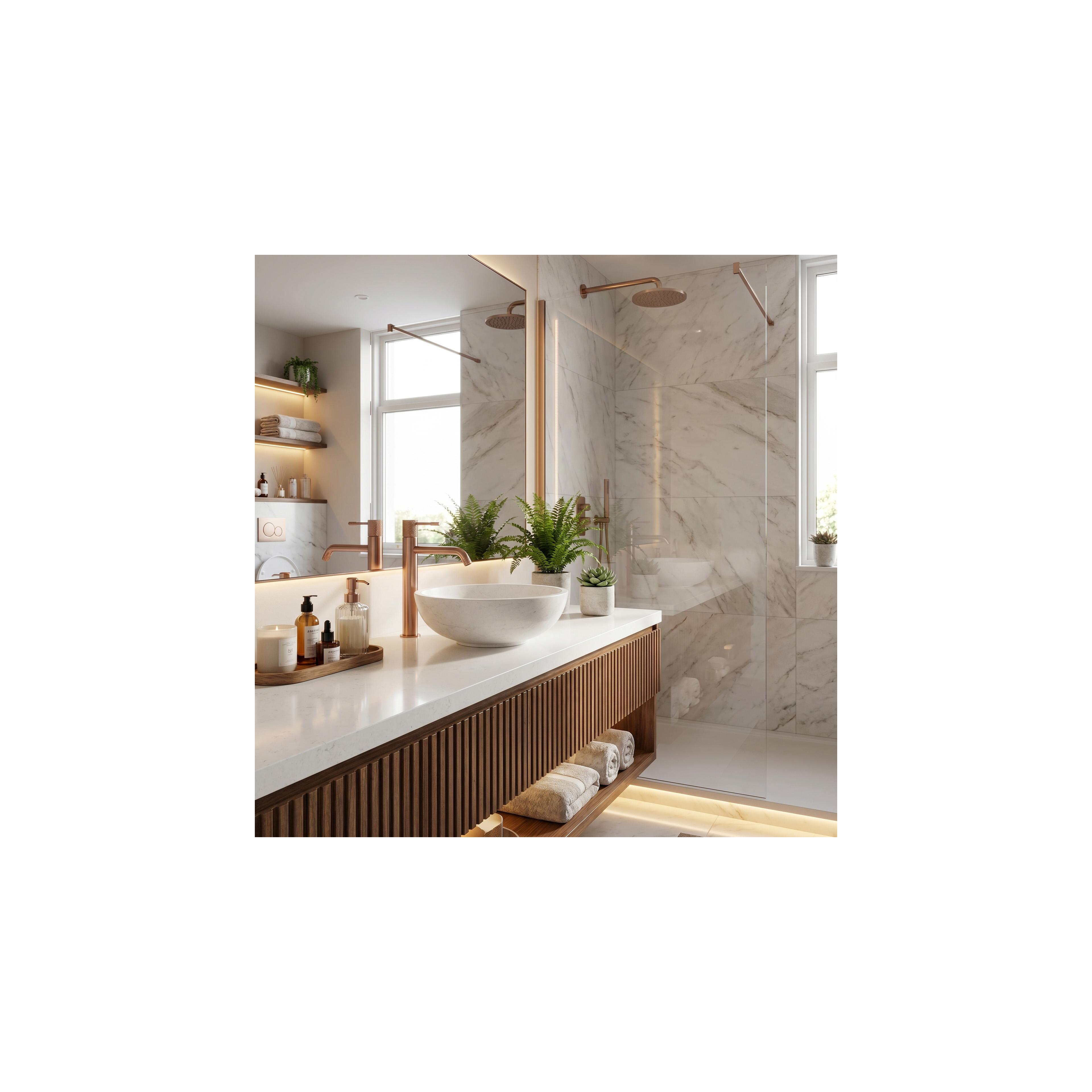 Bathroom faucet Rea Venti Brush Copper High