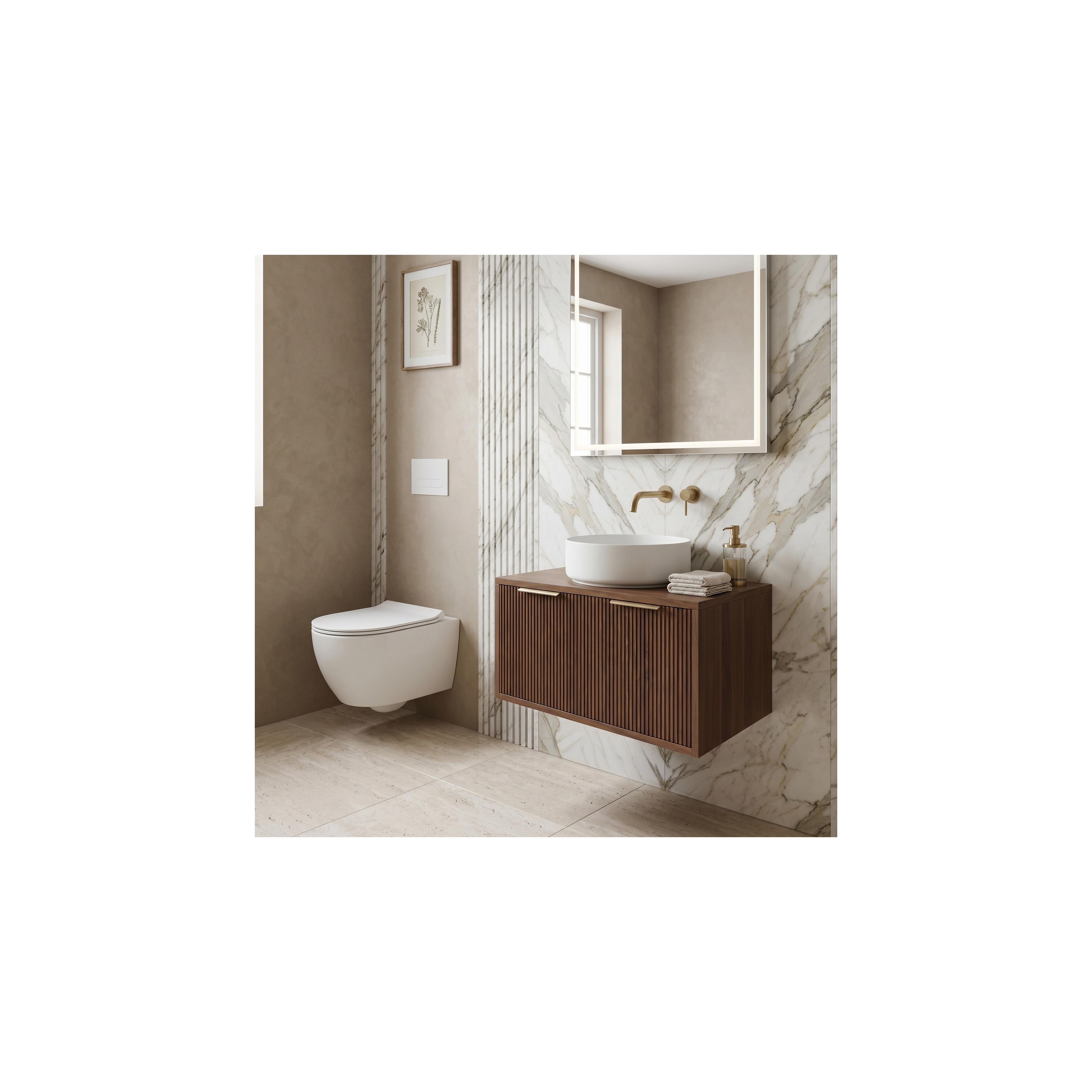 Bathroom vanity cabinet Rea Core 80cm Brown