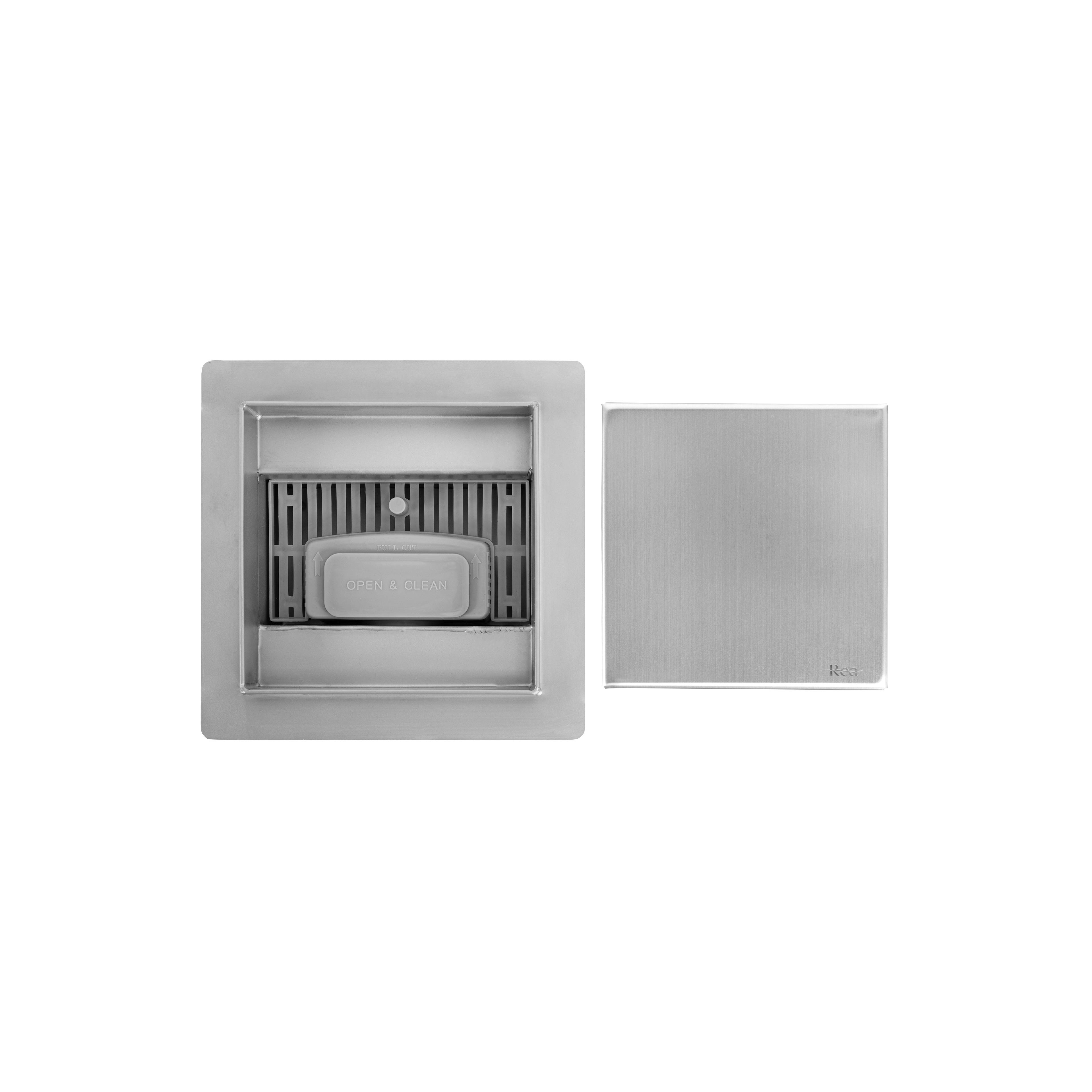 Drain linéaire REA NEO Nickel Brush 12x12