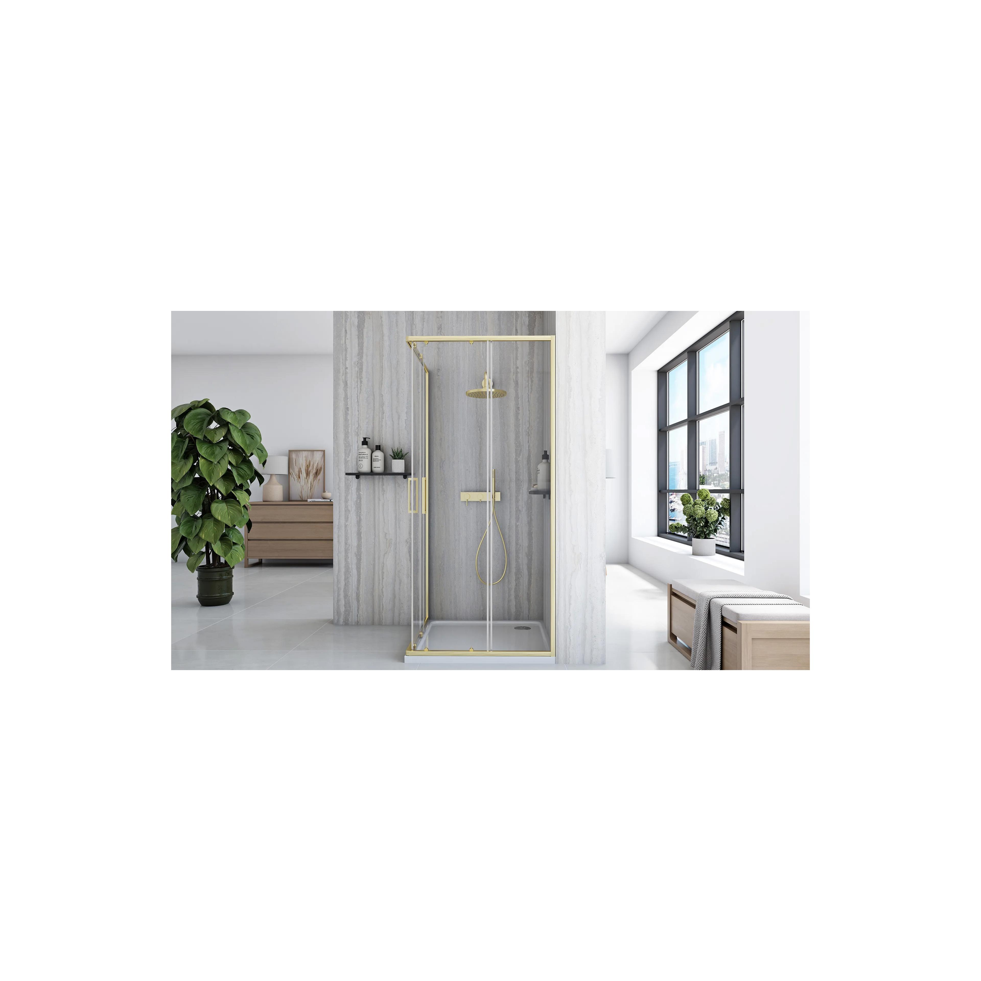 Sprchový kout REA City  90x90 Brush Gold