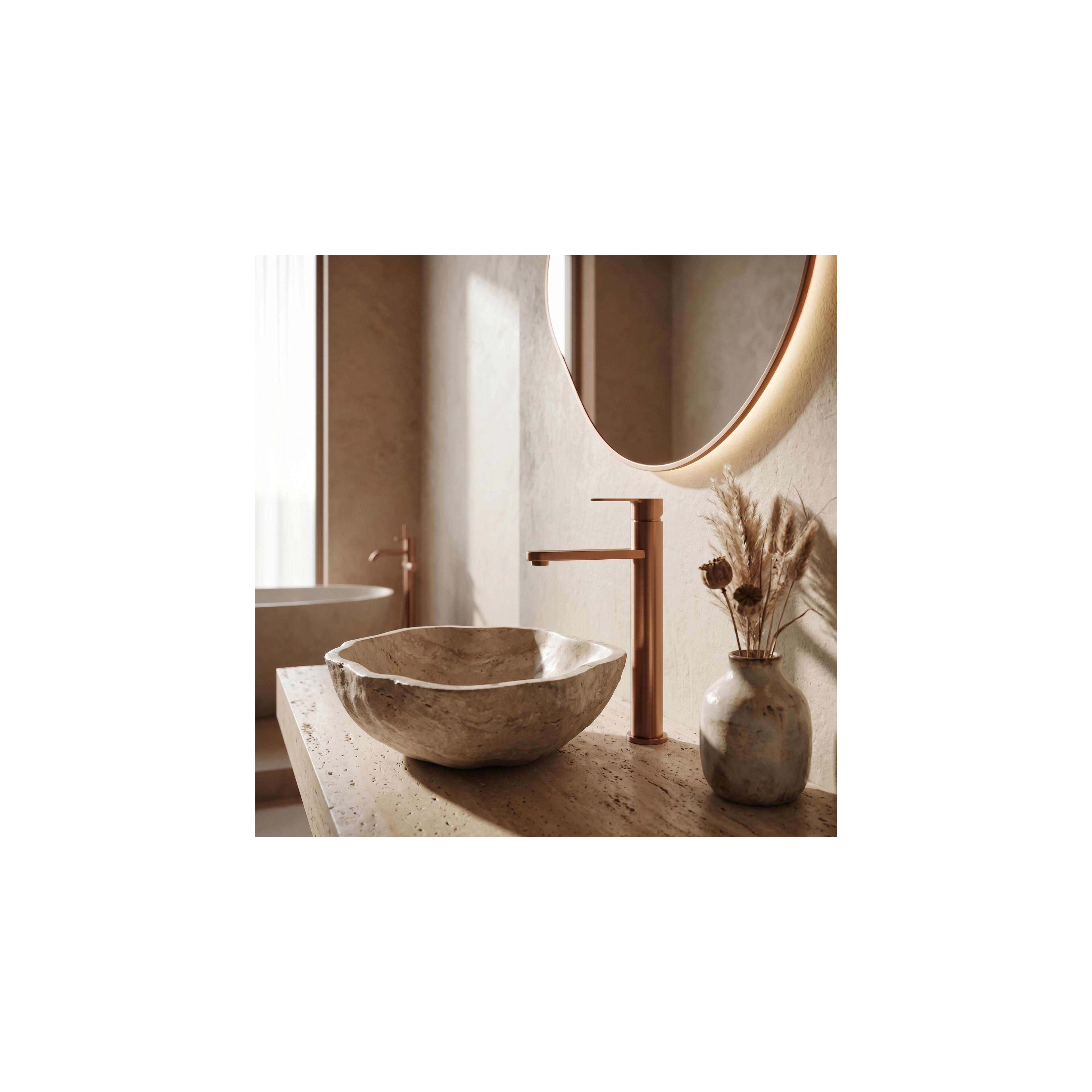 Robinet de salle de bain Rea Arcos Brush Copper