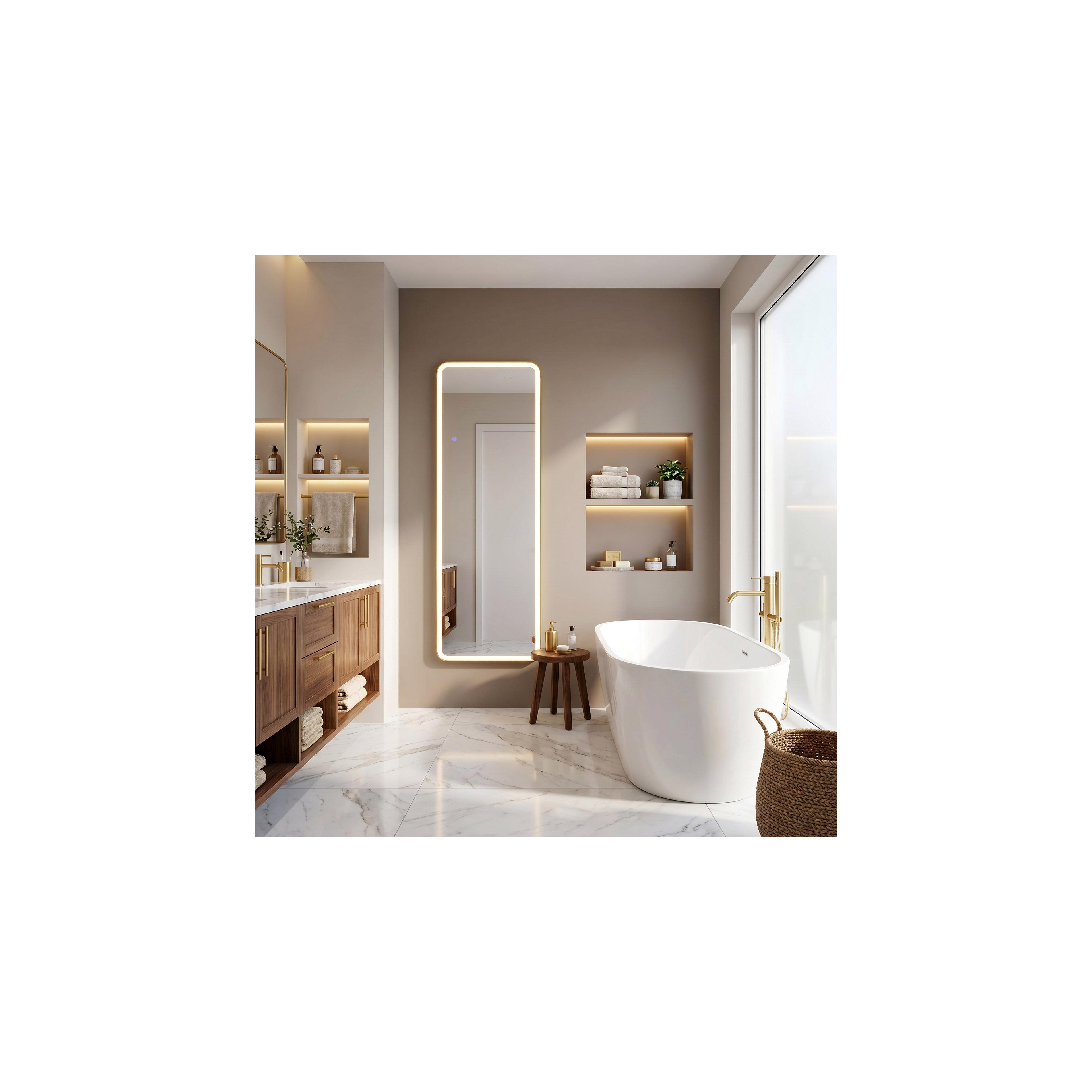 LED-SPEGEL Classico 50x160cm Brush Gold
