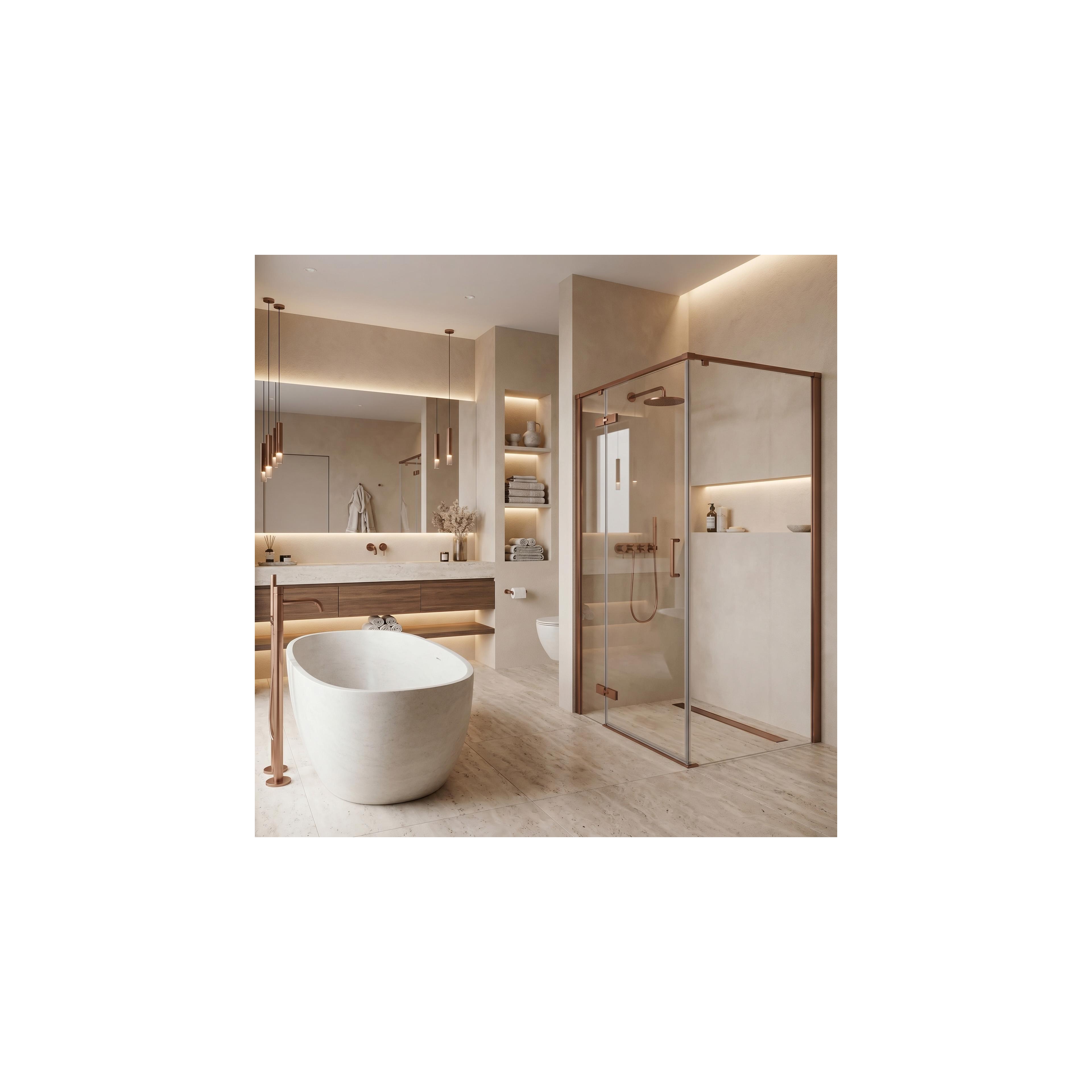 Cabine de duche Rea Bruno 100x80 Brush Copper