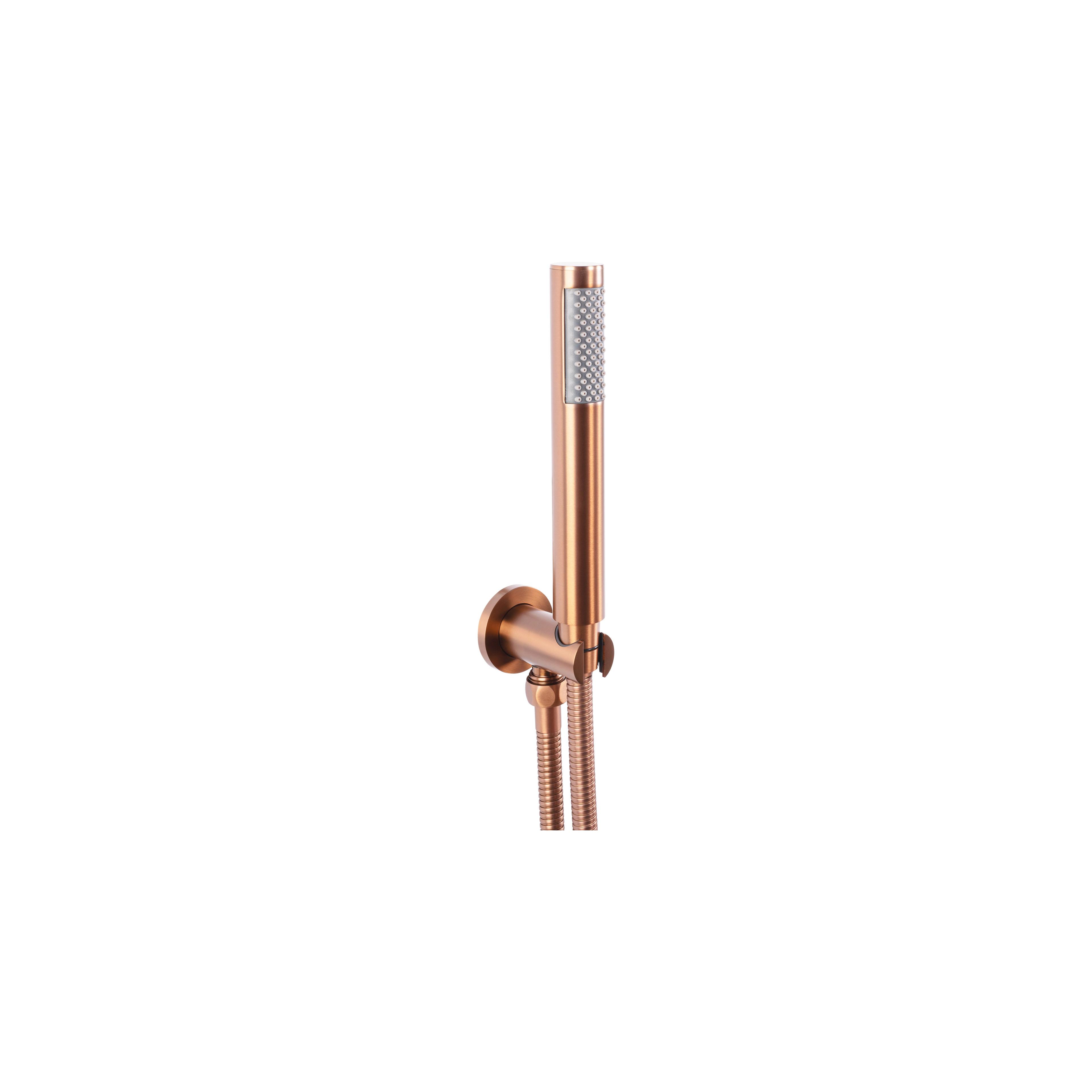 Slēptās dušas komplekts LUNGO COPPER BRUSH ar termostatu + BOX