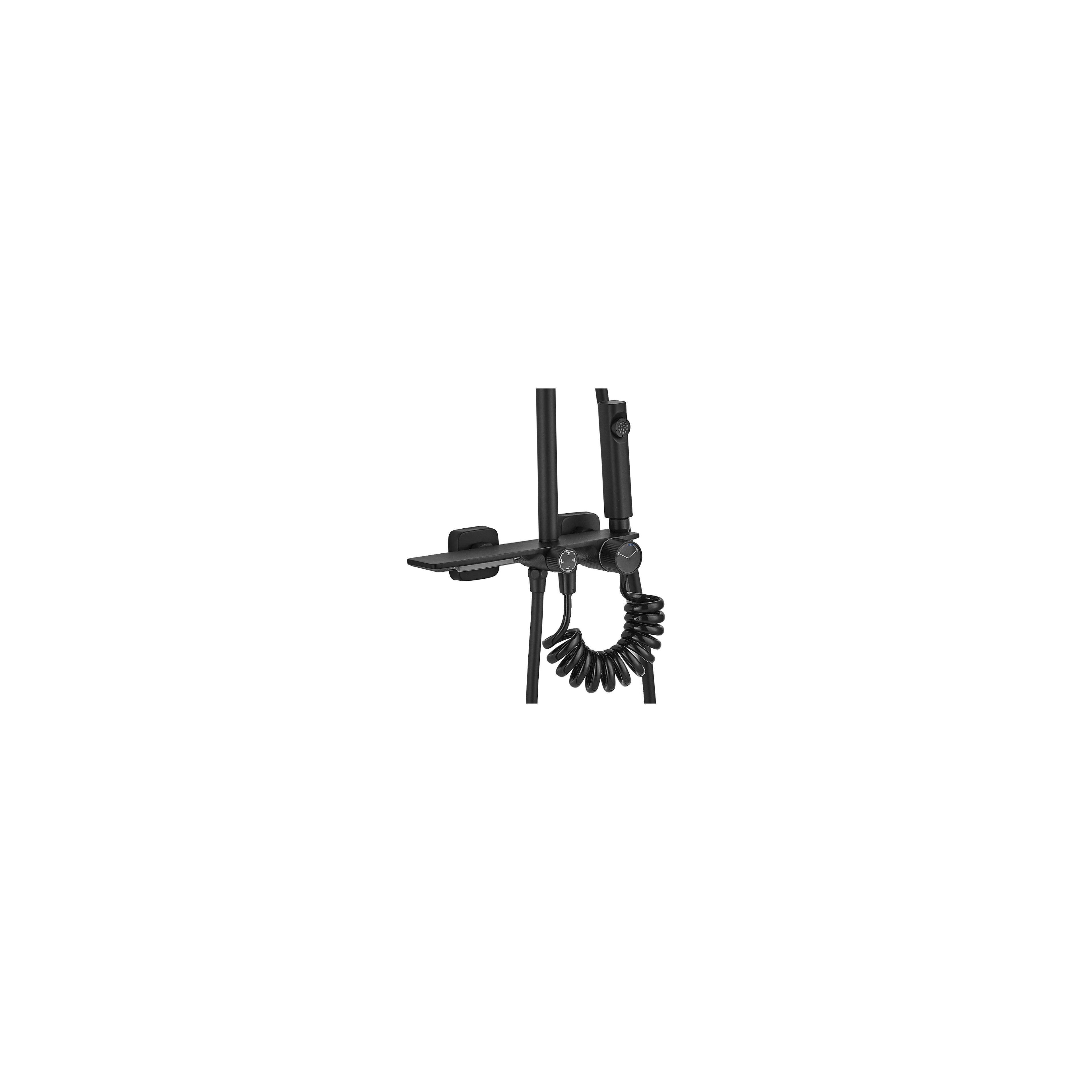 Shower set REA HELIX Black
