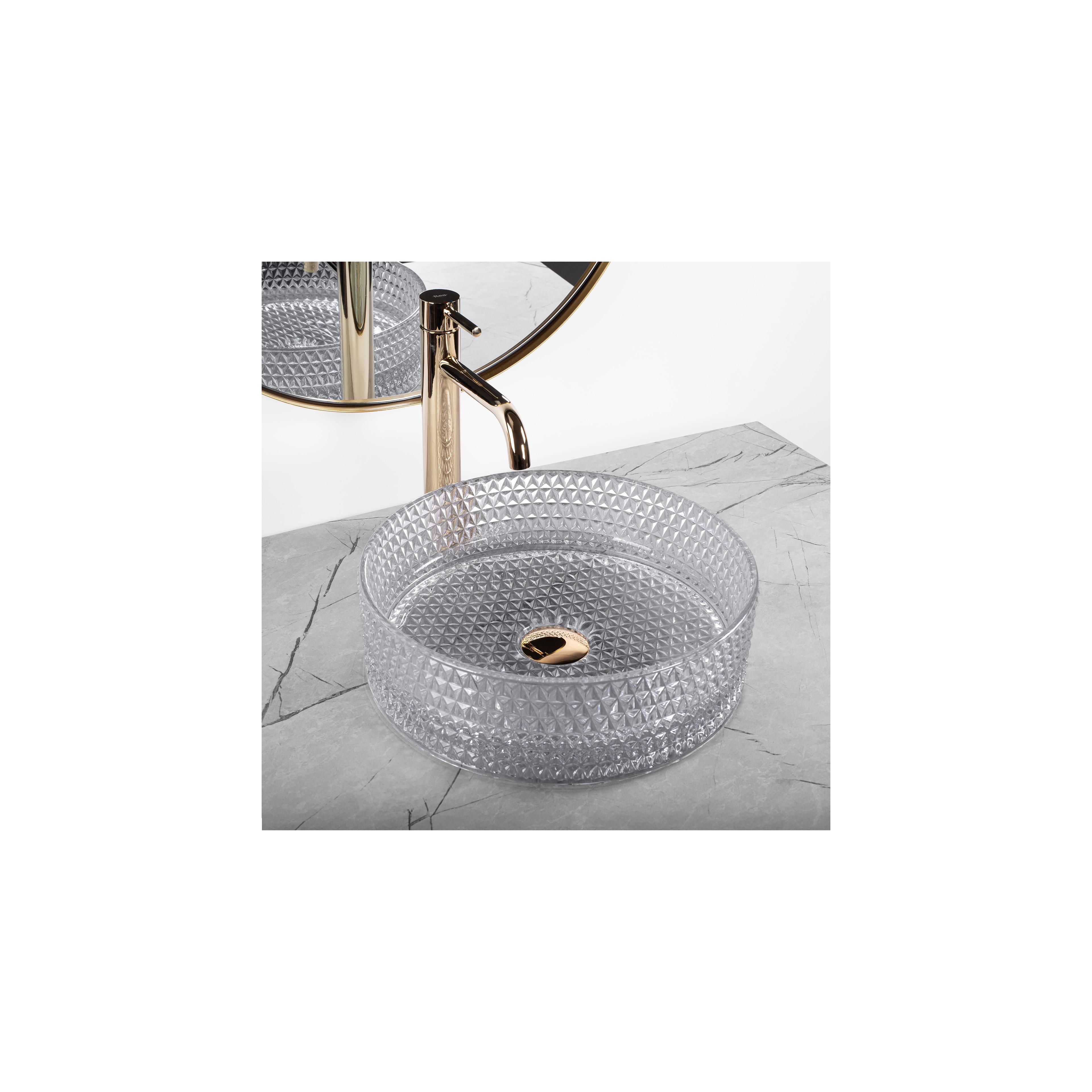 Countertop washbasin Rea Cristal Light Grey