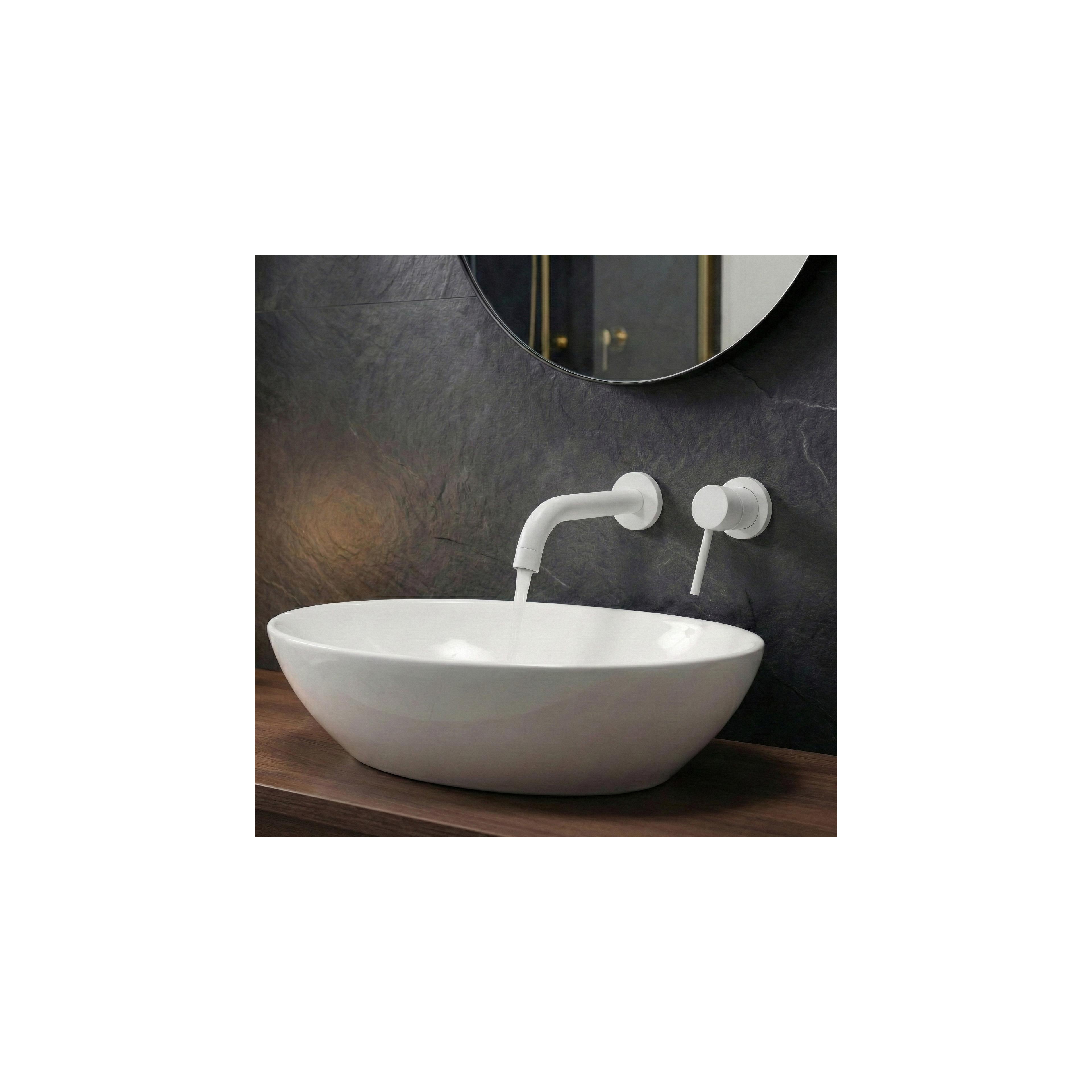 Bec pour mitigeur encastré Rea Lungo 20 cm White