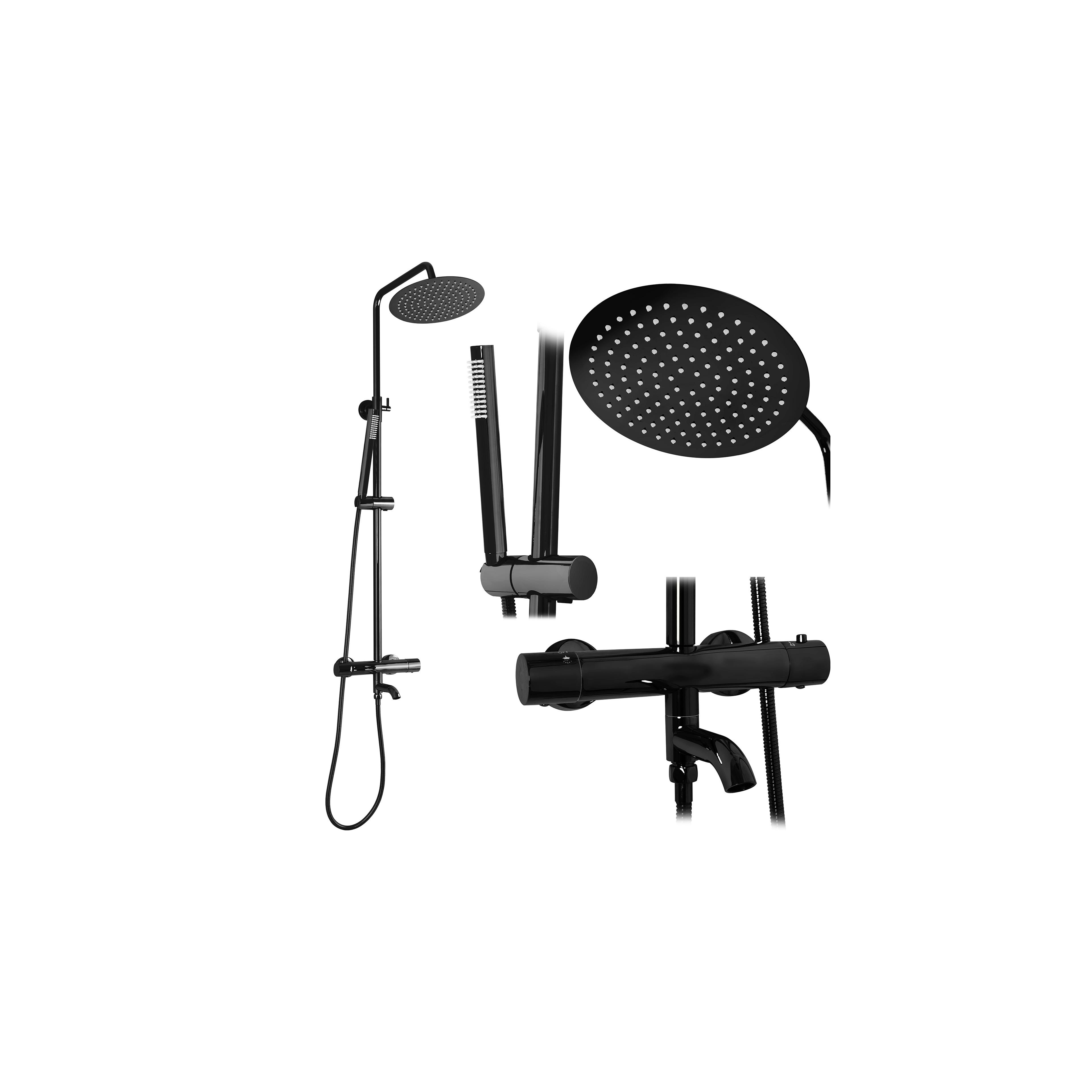 Conjunto de ducha REA Lungo Black Metallic