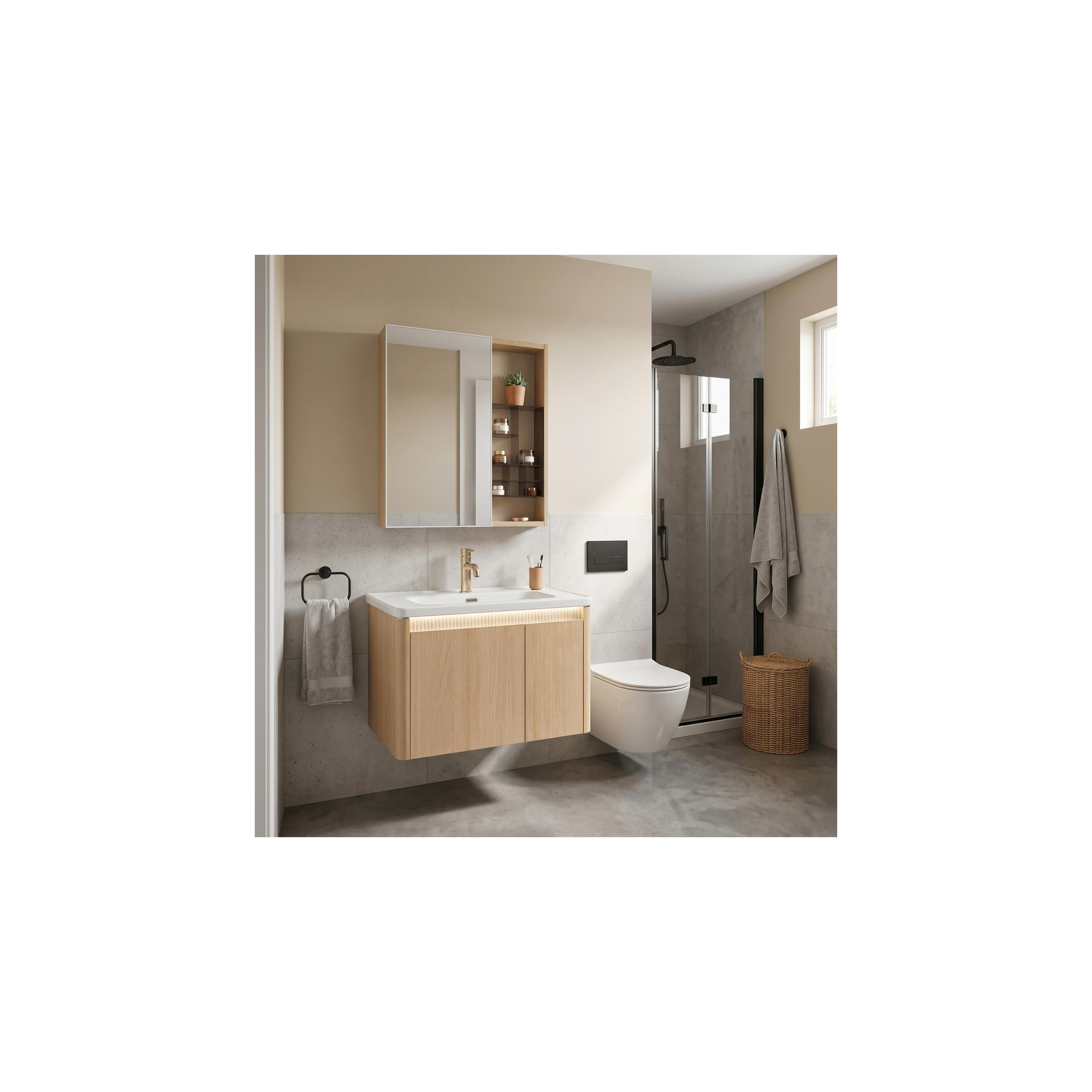 Zestaw mebli łazienkowych z Umywalką Sora DE07-70 Oak 70CM