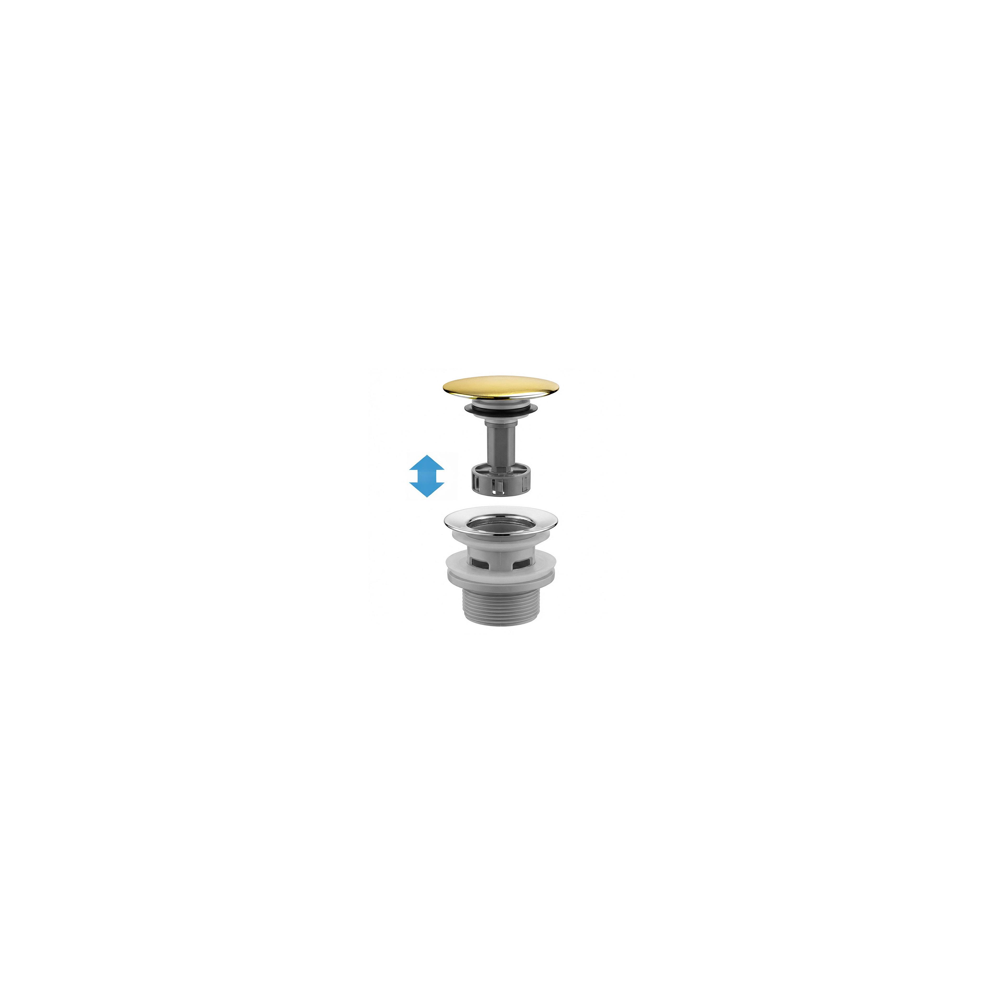 Washbasin siphon with click-clack drain REA Flow Gold