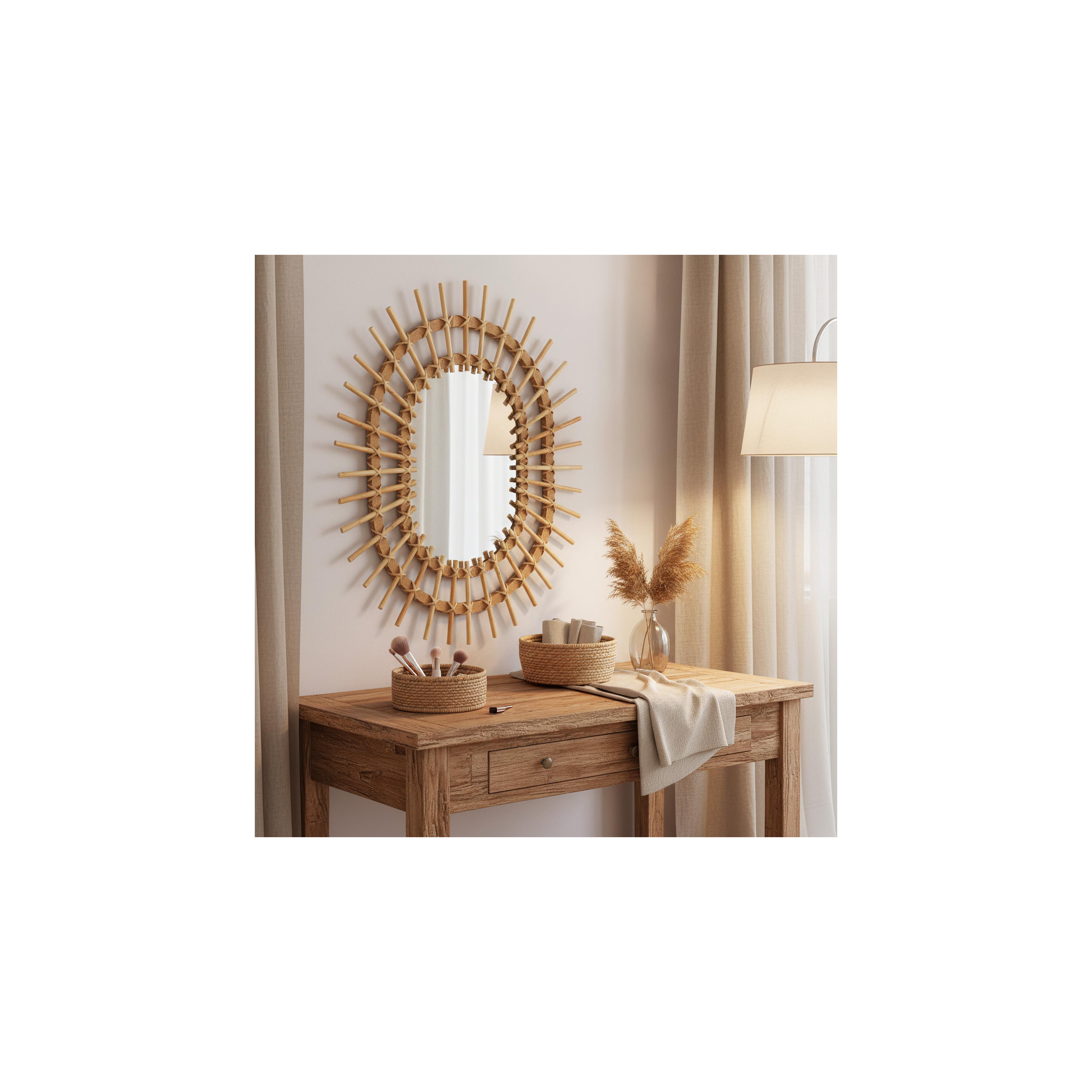 Lustro ścienne BOHO 49x57CM QDJ5749
