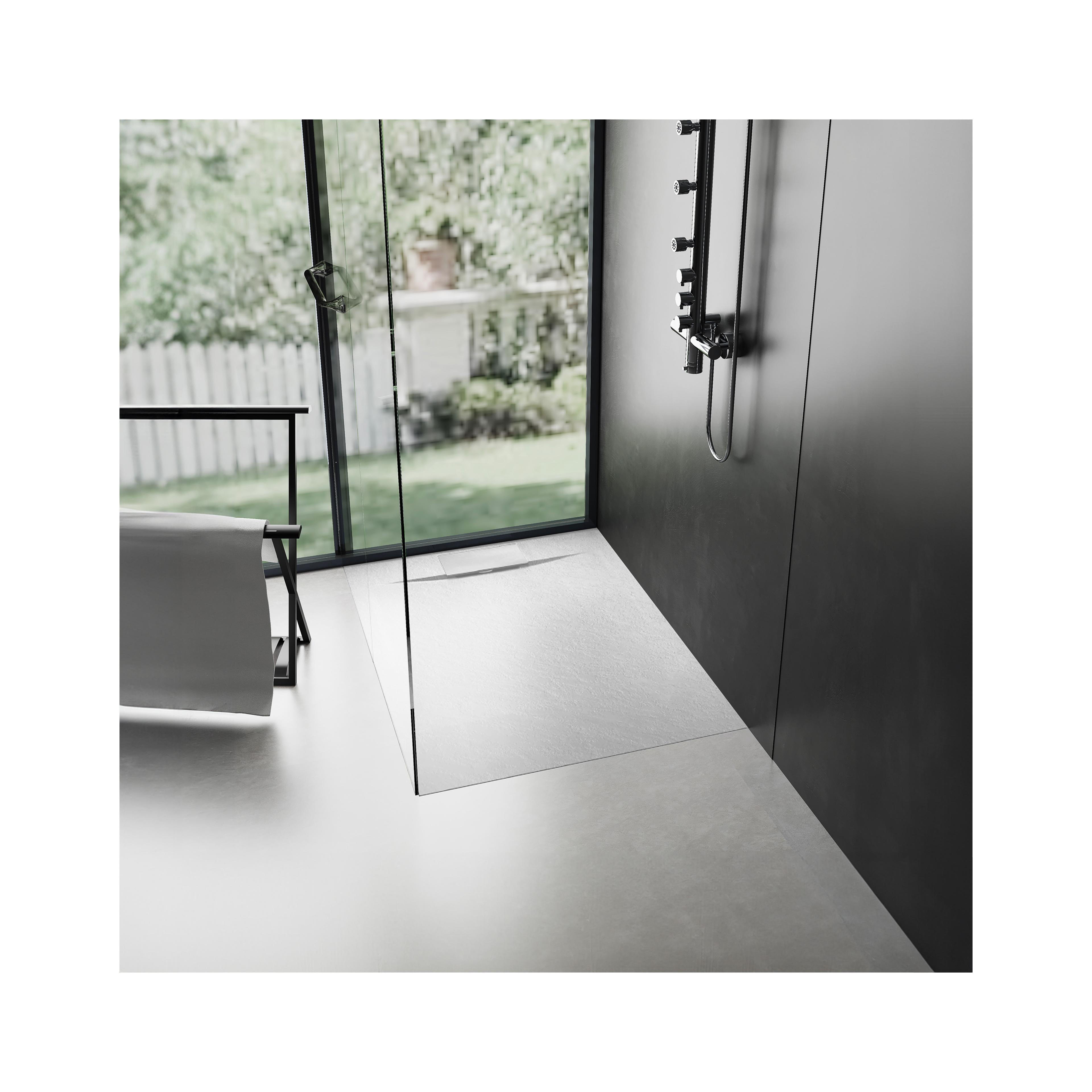 Shower tray Bazalt White 90x90