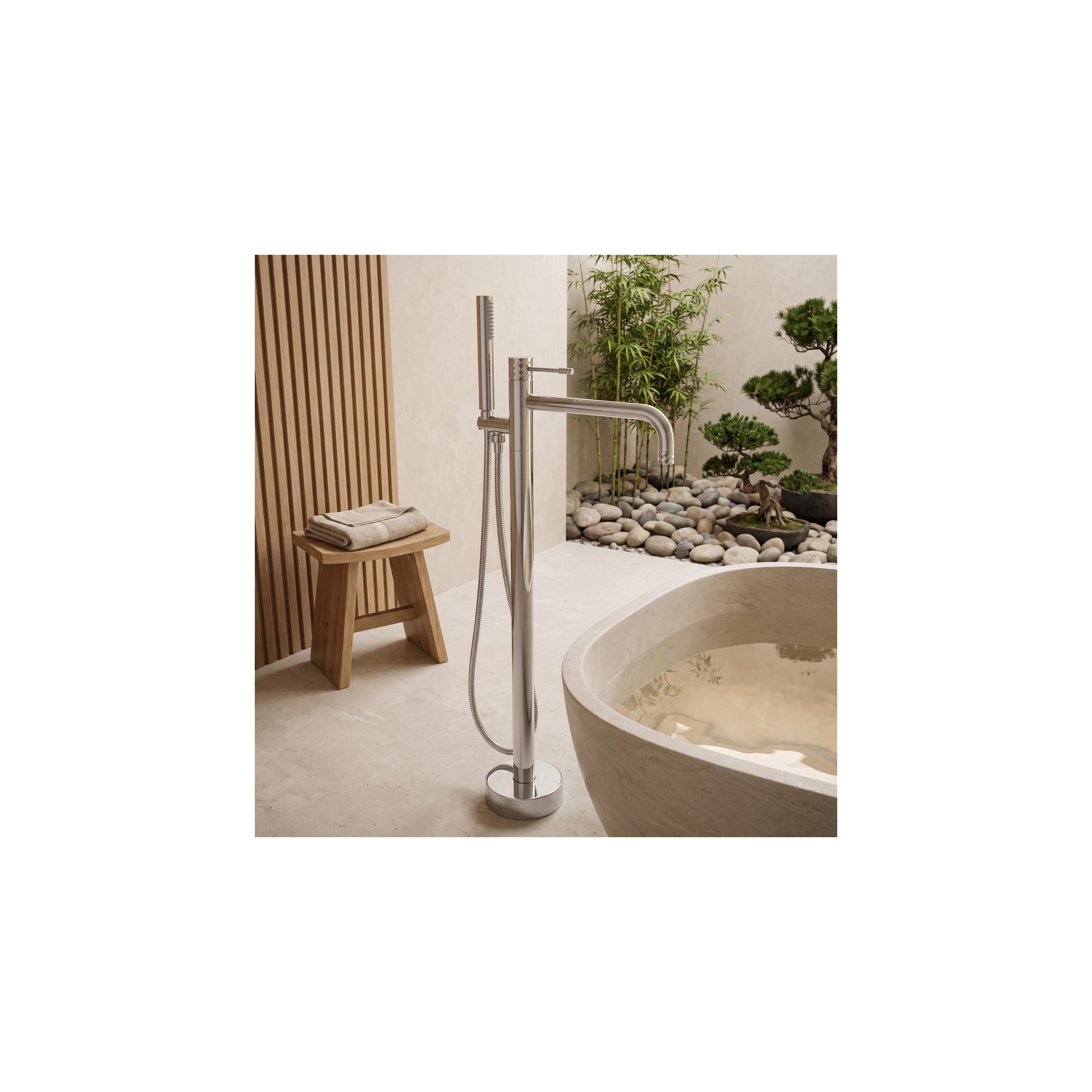 Vloeren  badmengkraan Rea Lungo Diamond Chrome