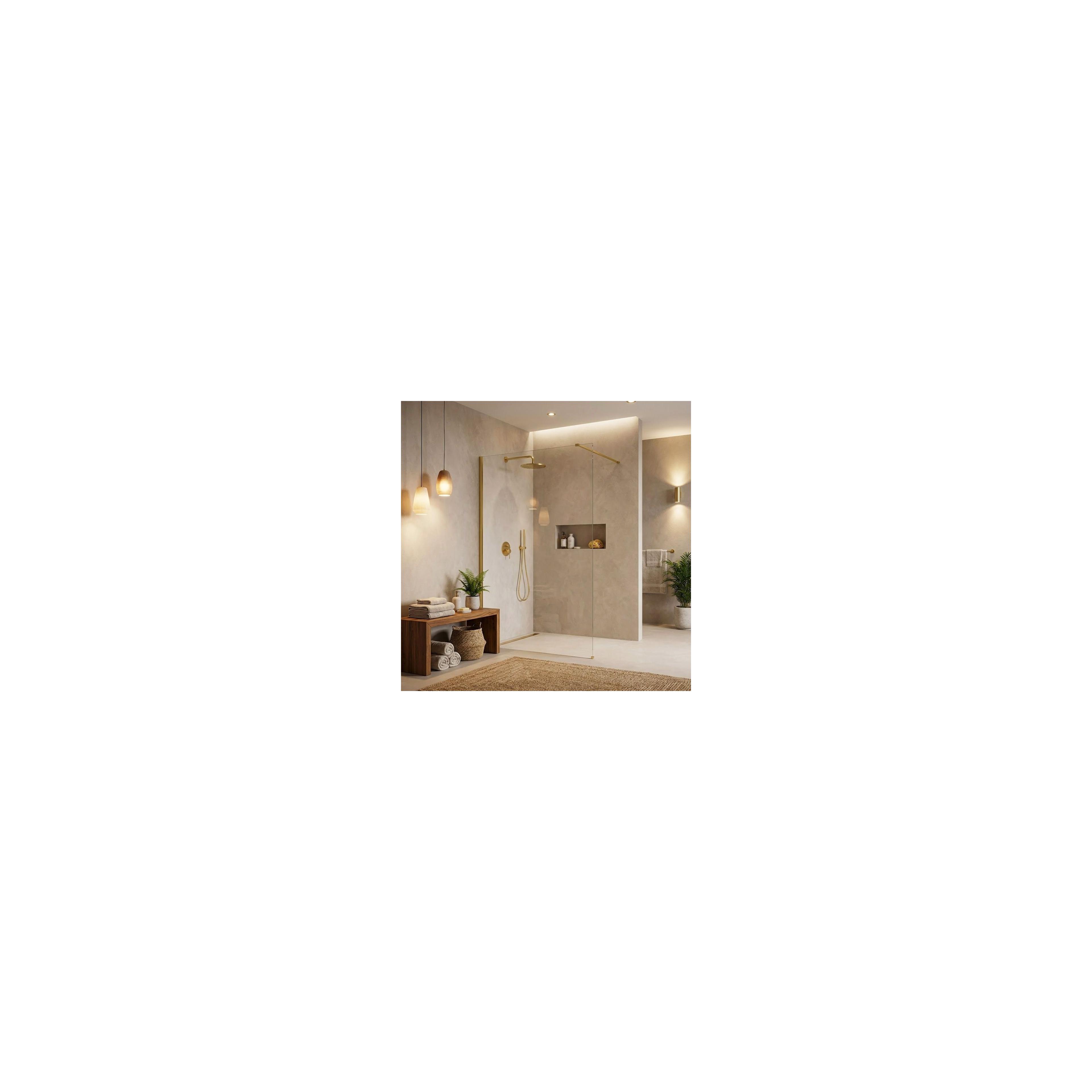 Paroi de douche Rea Flexi Transparent / Gold 140