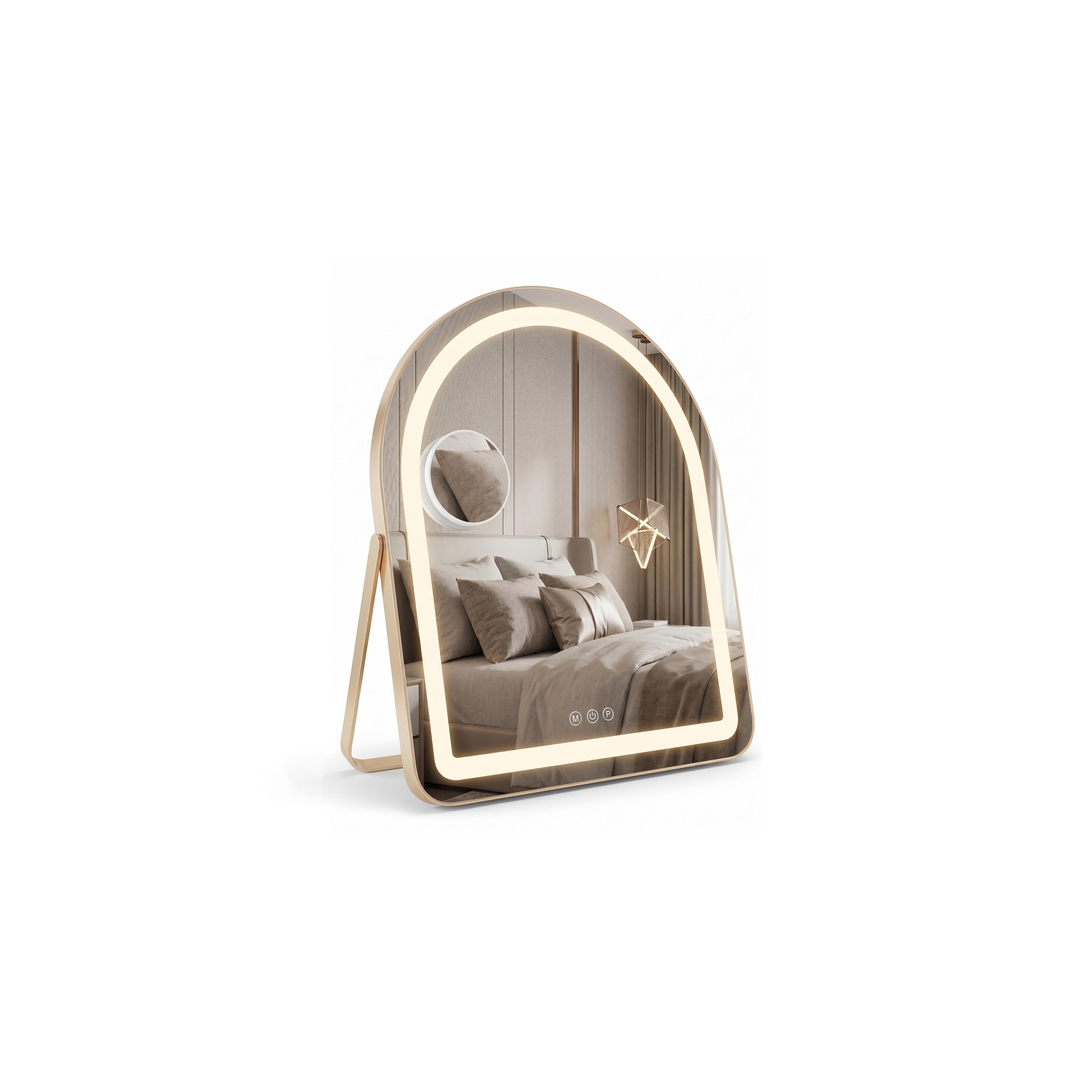 Mirror LED GLAM L.Gold 40x45cm