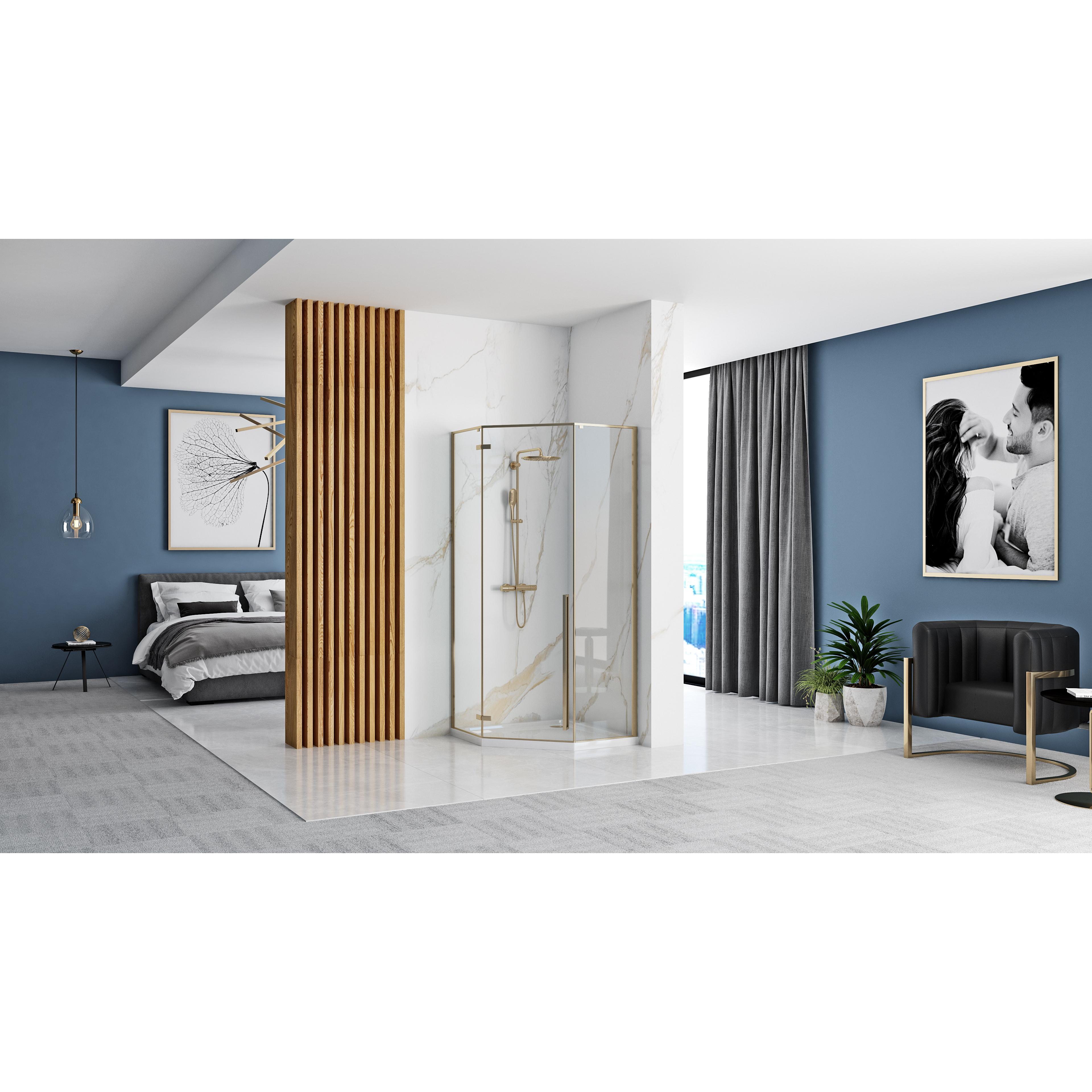 Cabina de dus DIAMOND BLACK MAT 80x80 cm