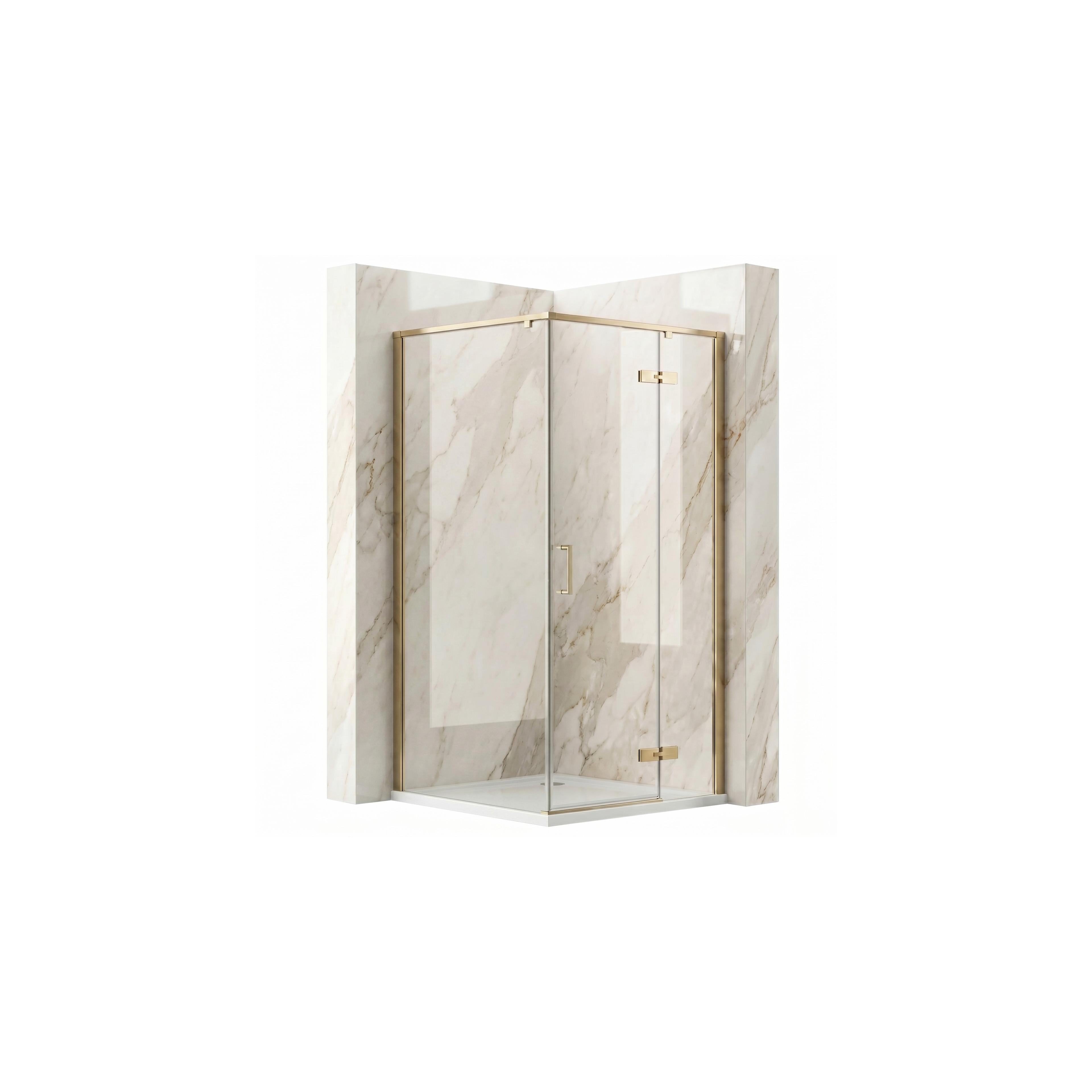 Duschkabin Rea Bruno 90x90 Brush Gold