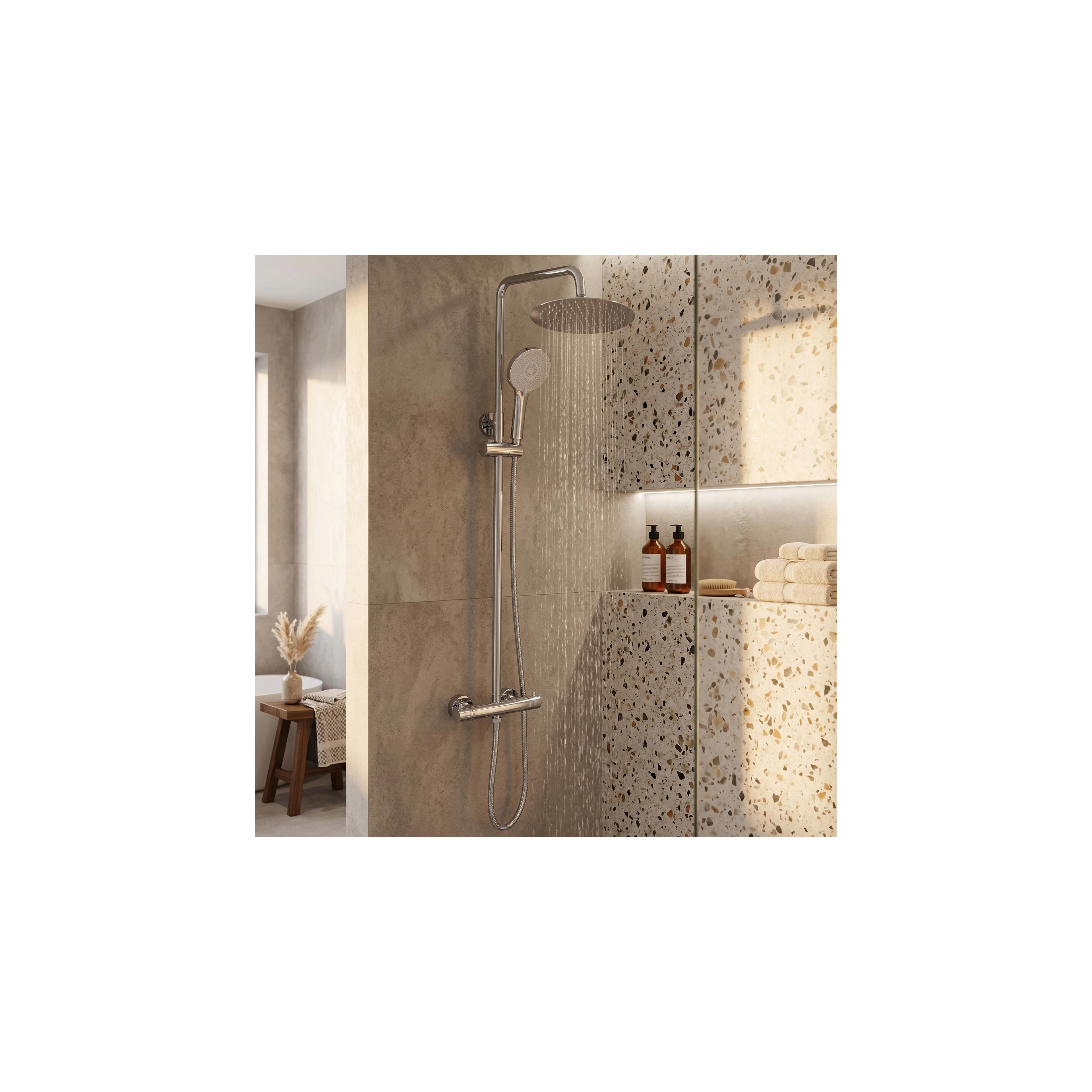 Shower set without spout with thermostat Rea Lungo Chrome