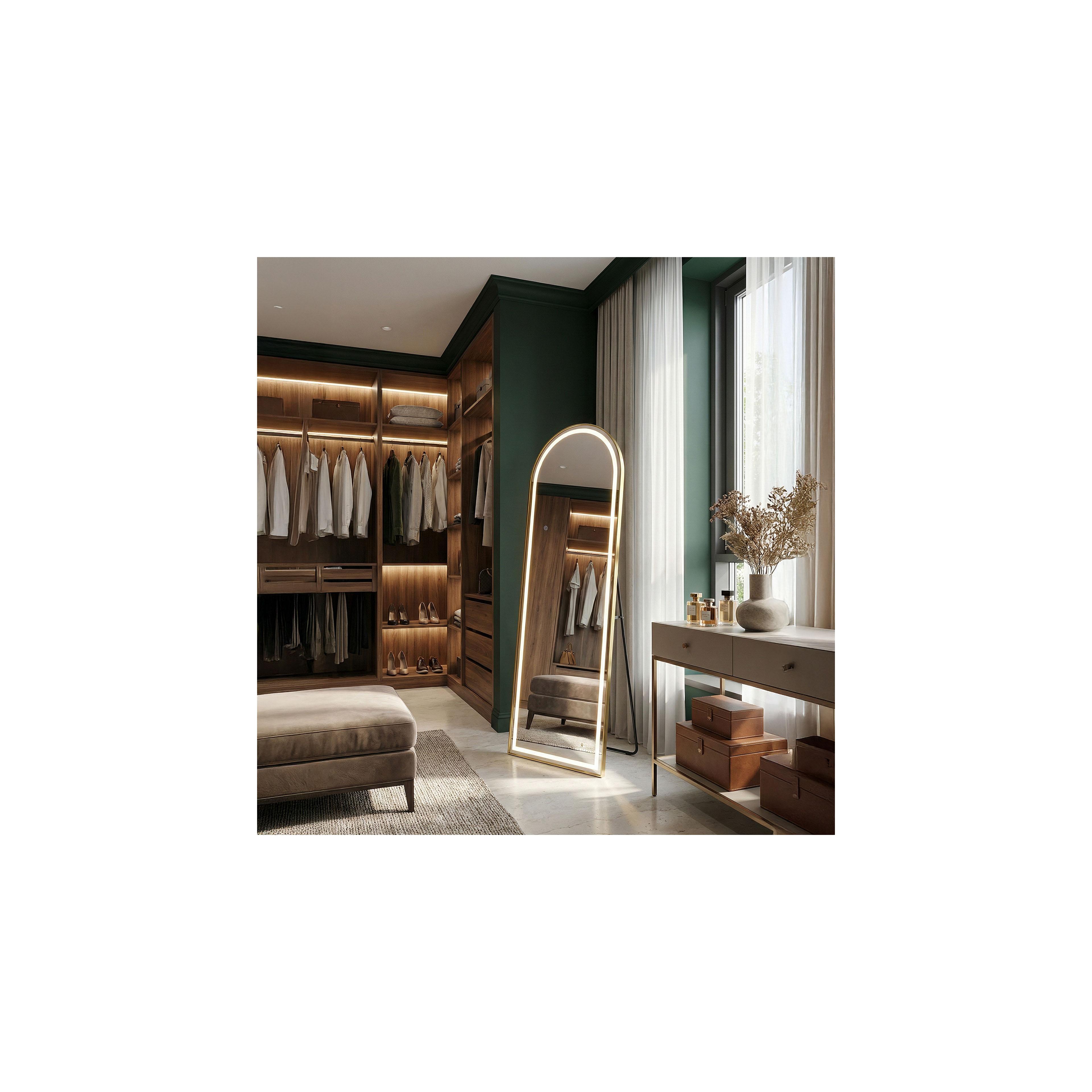 Miroir LED Orbit 60x170cm Brush Gold