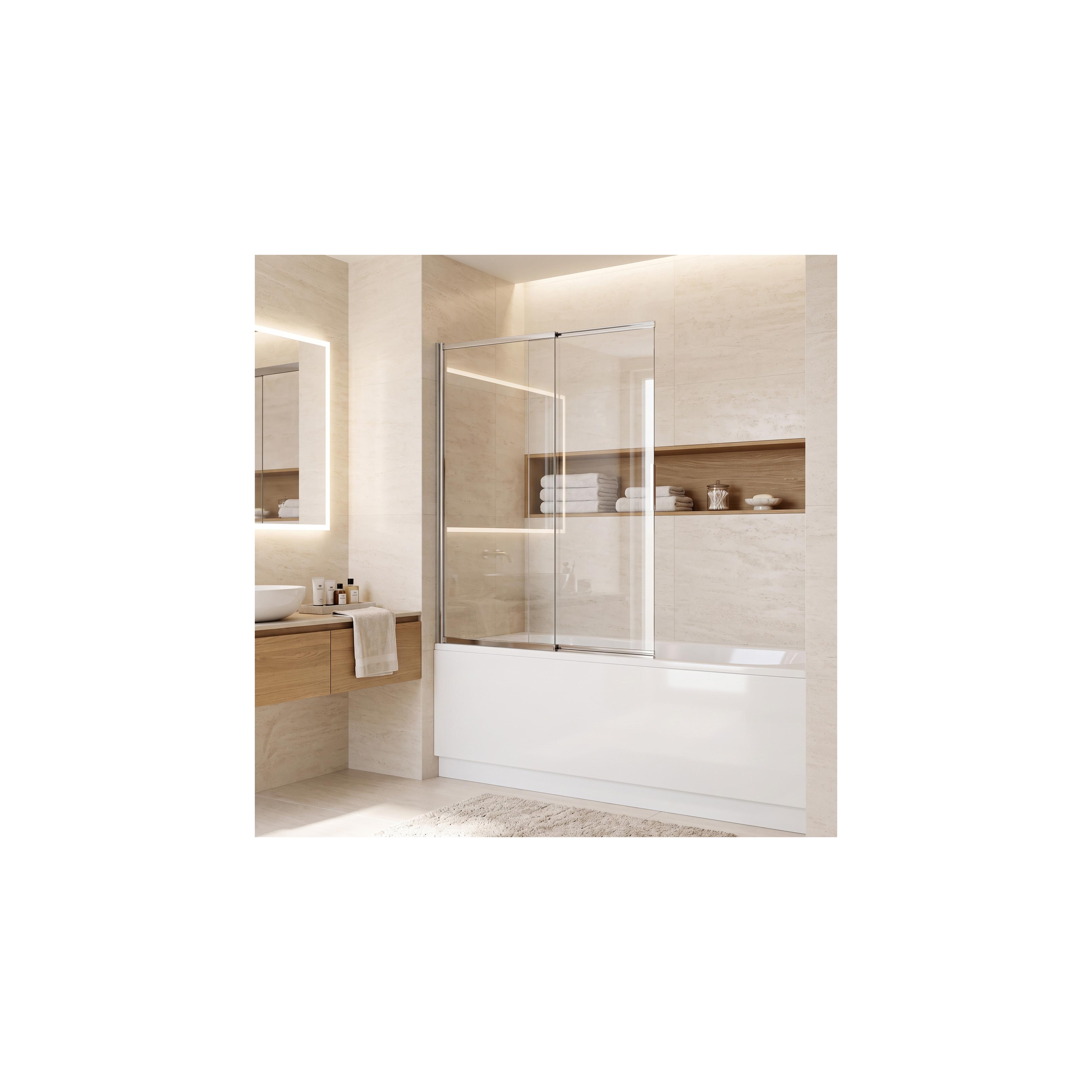 Badekarsskærm skydedør Rea Dario Chrome  80