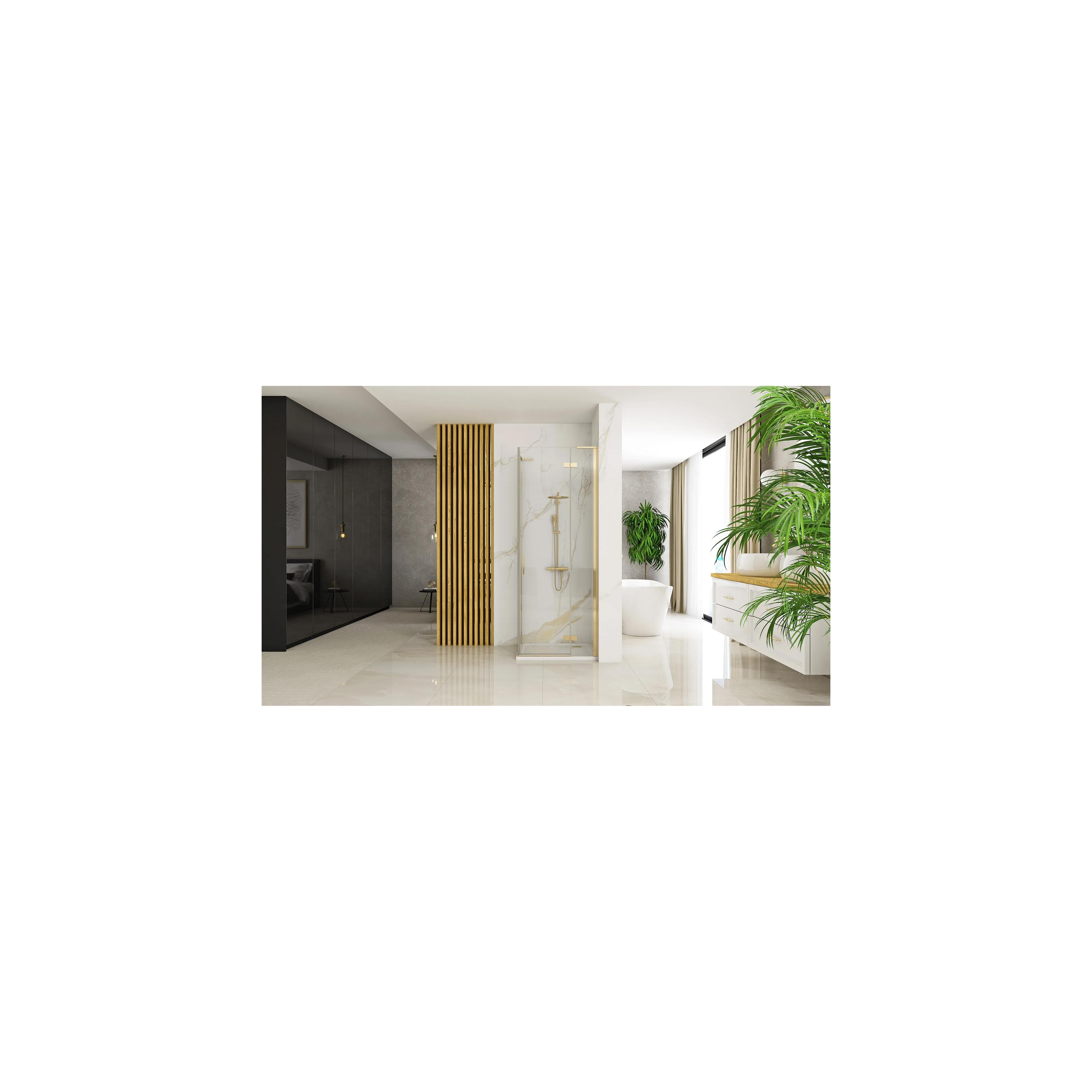 REA Hugo suihkukaappi 90x80 harjattua kultaa