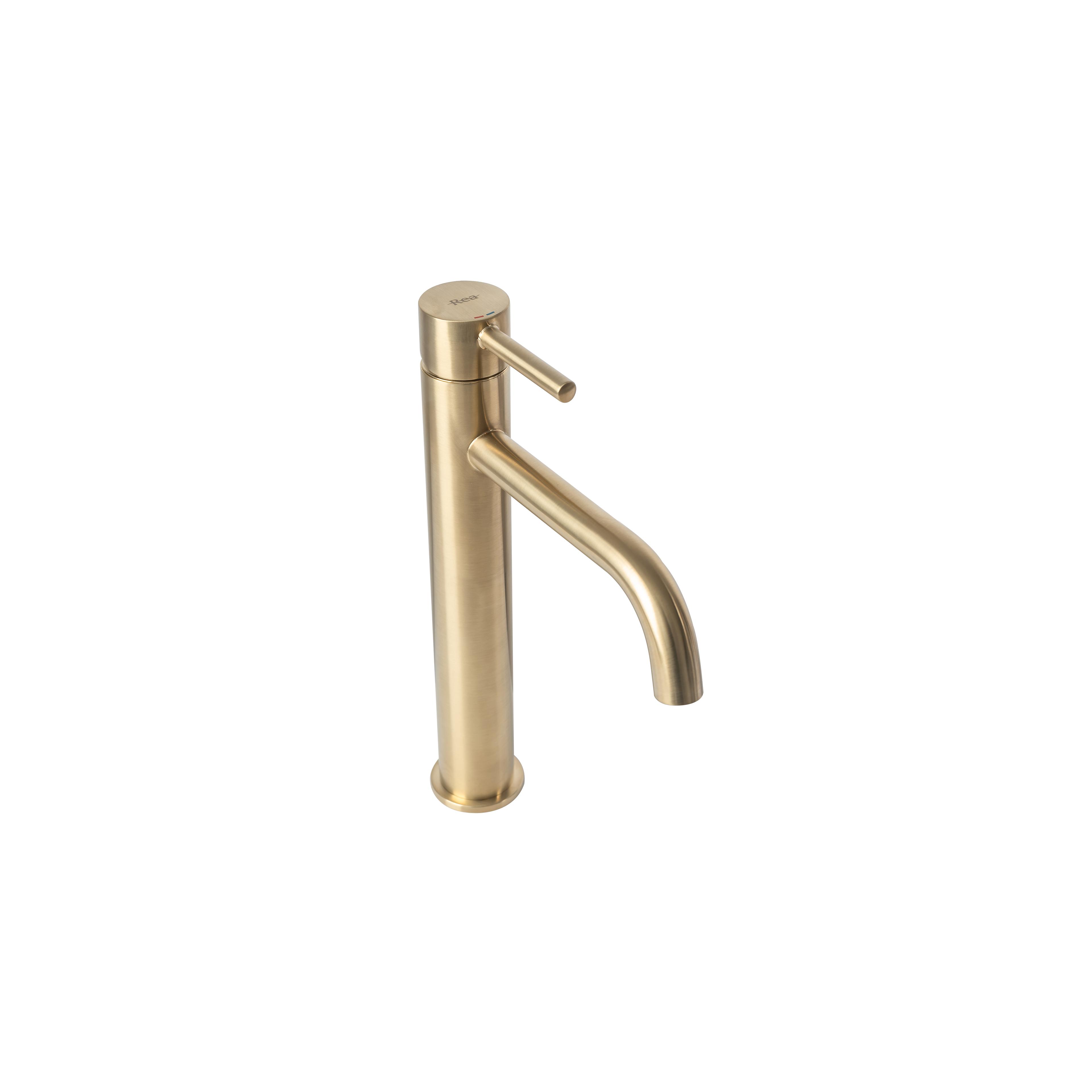 Grifo de LAVABO Rea Lungo Brushed Gold High