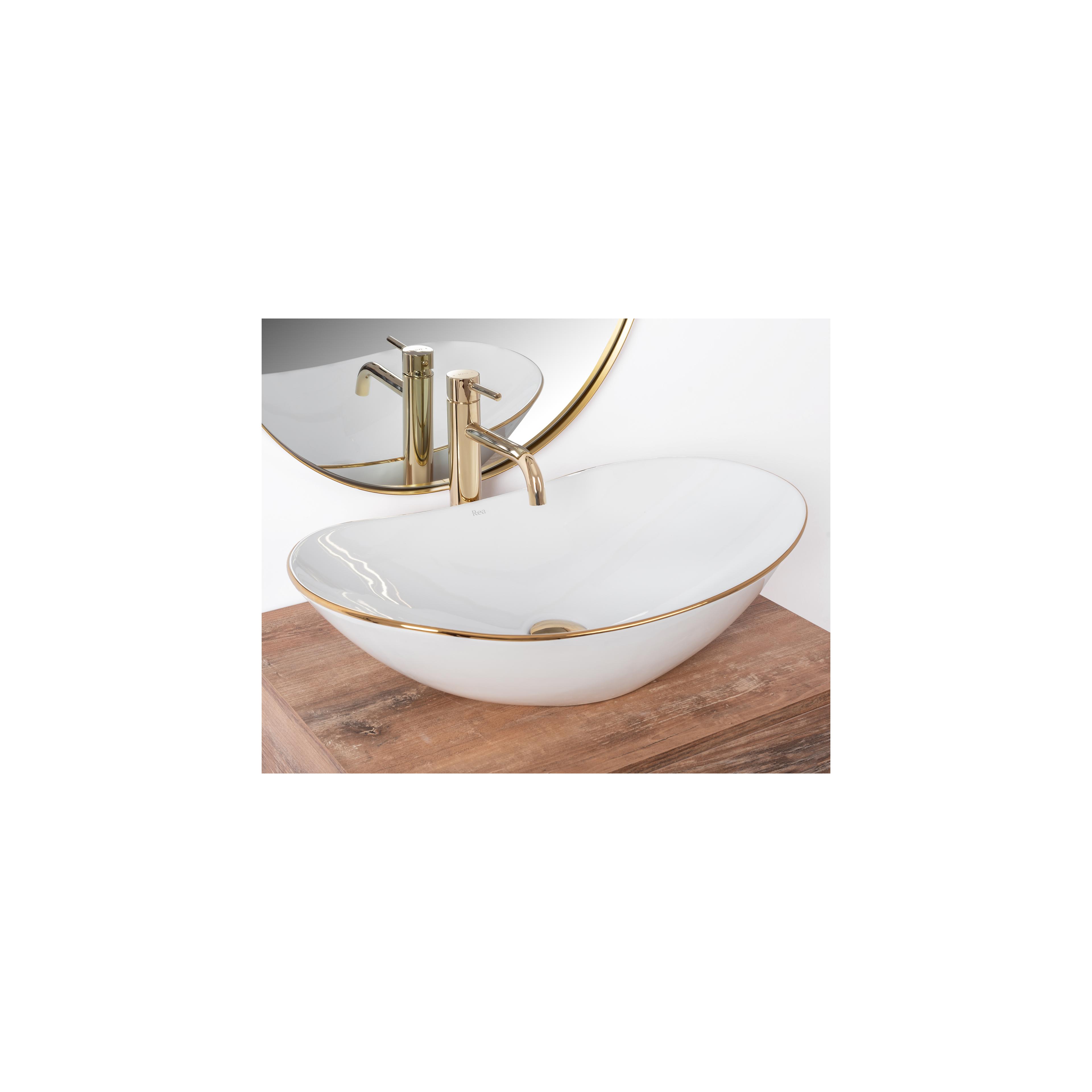Countertop washbasin Rea Royal Gold Edge