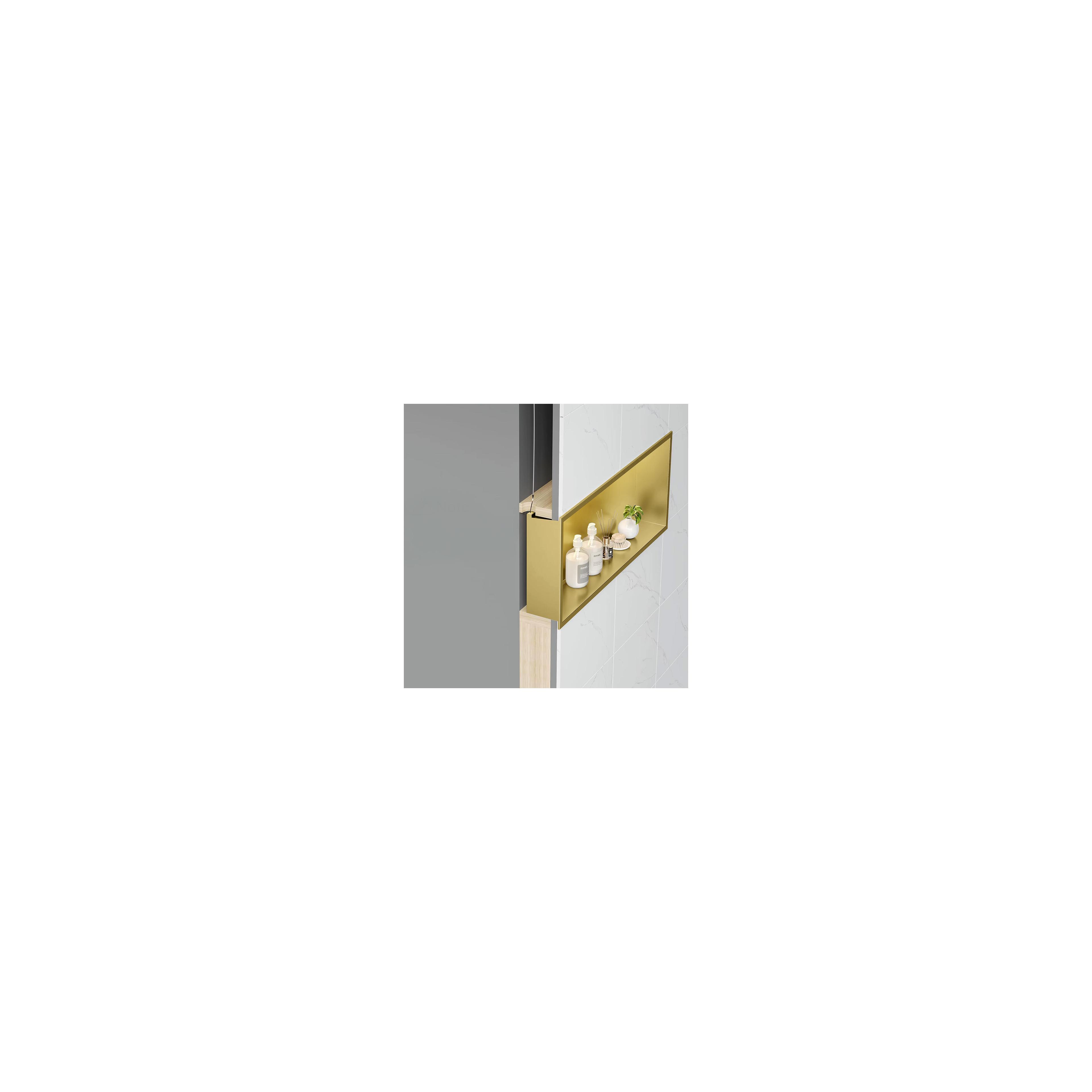 bathroom shelf LED 30x60 brush gold