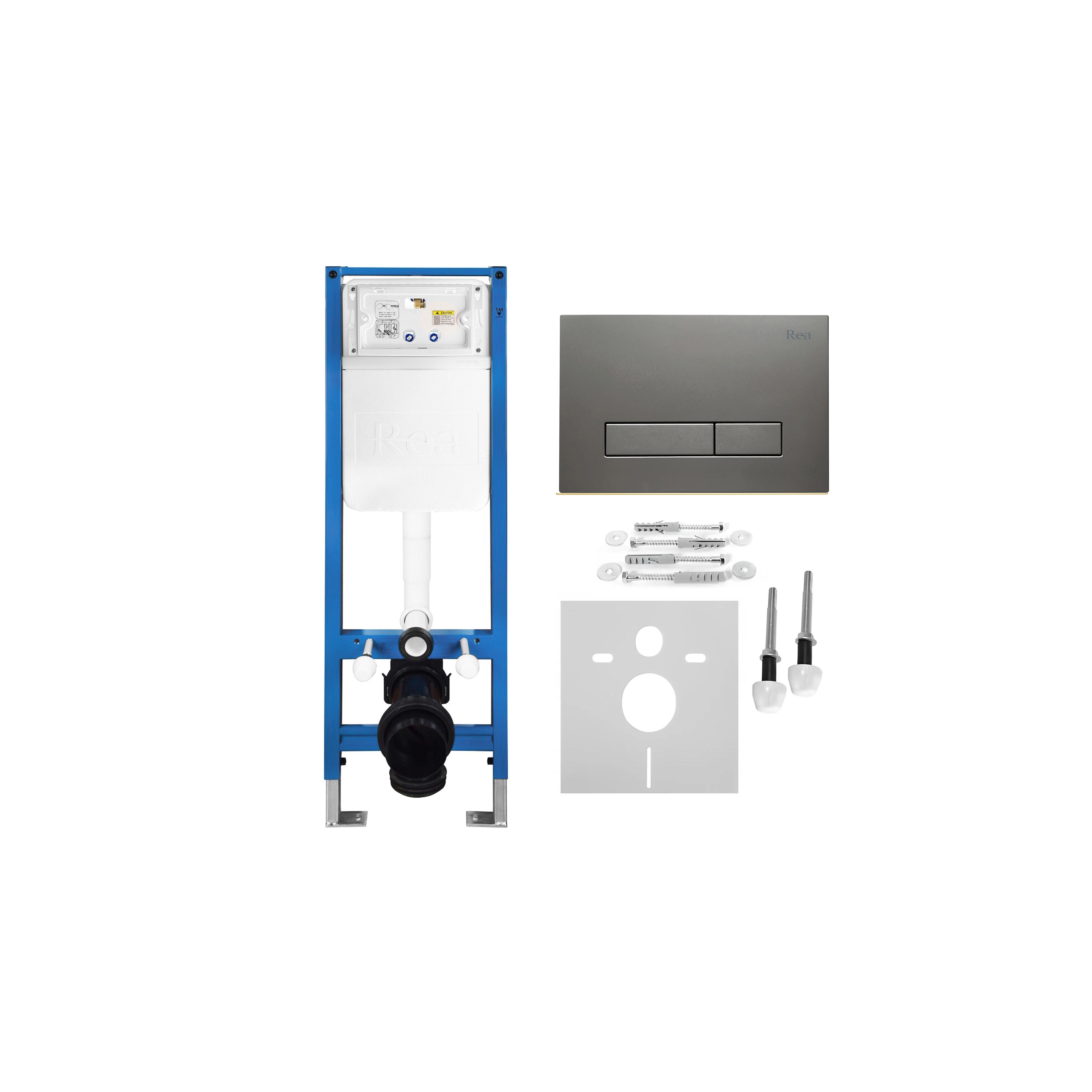 Beépíthető WC Tartókeret Szett Slim 024N HD Titan Nyomólappal
