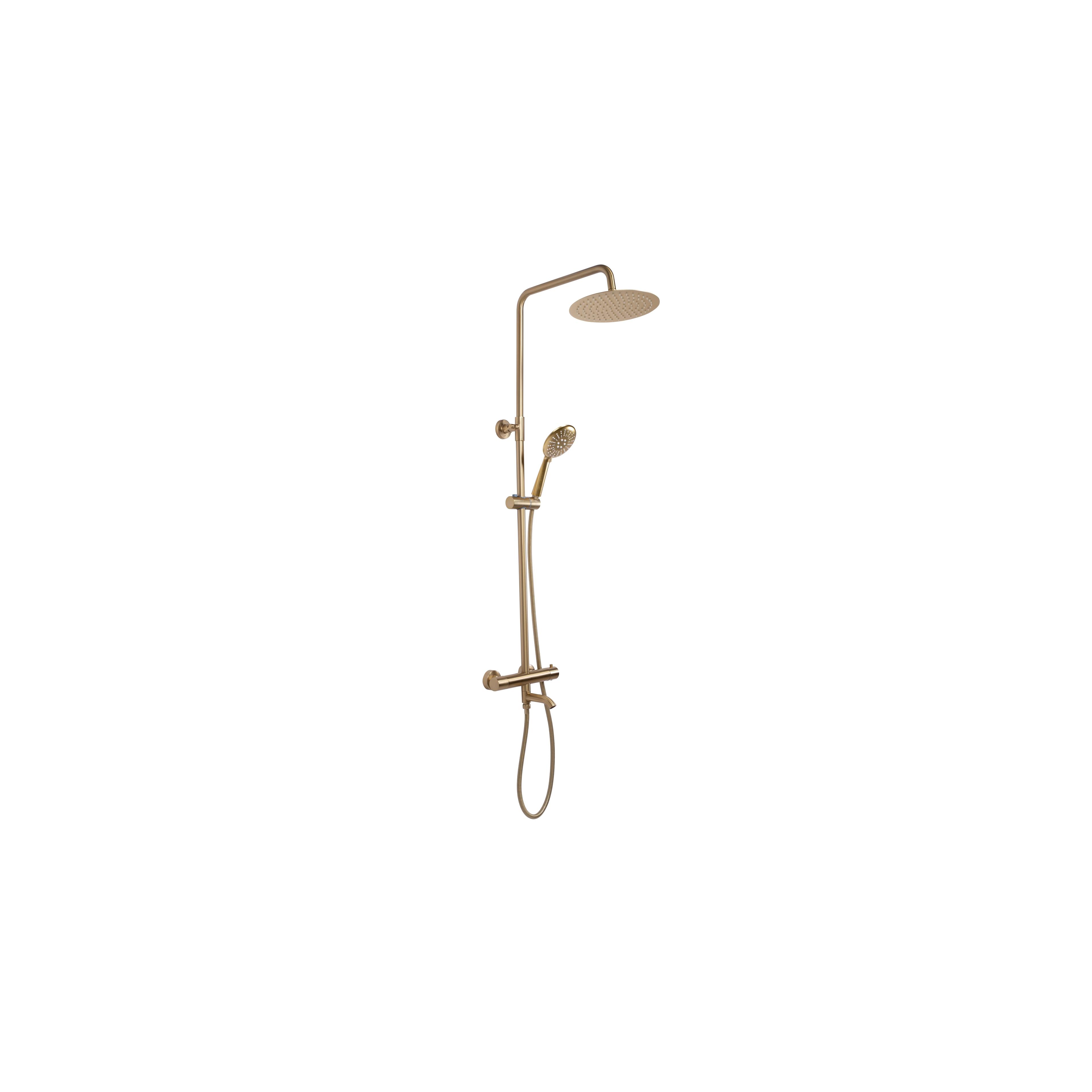Kit de douche avec thermostat REA Lungo Gold Brush