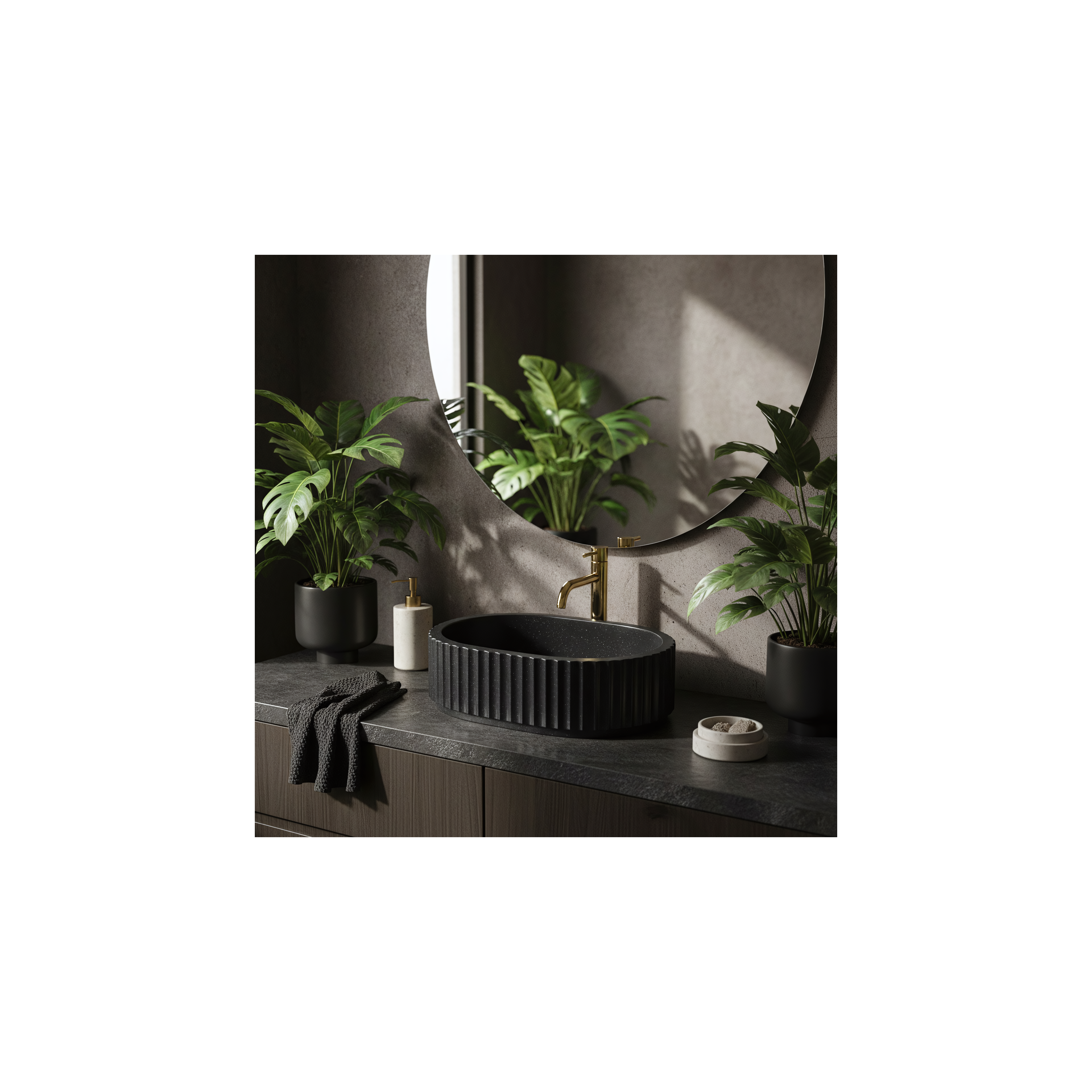 Countertop Basin Rea Margaret Black