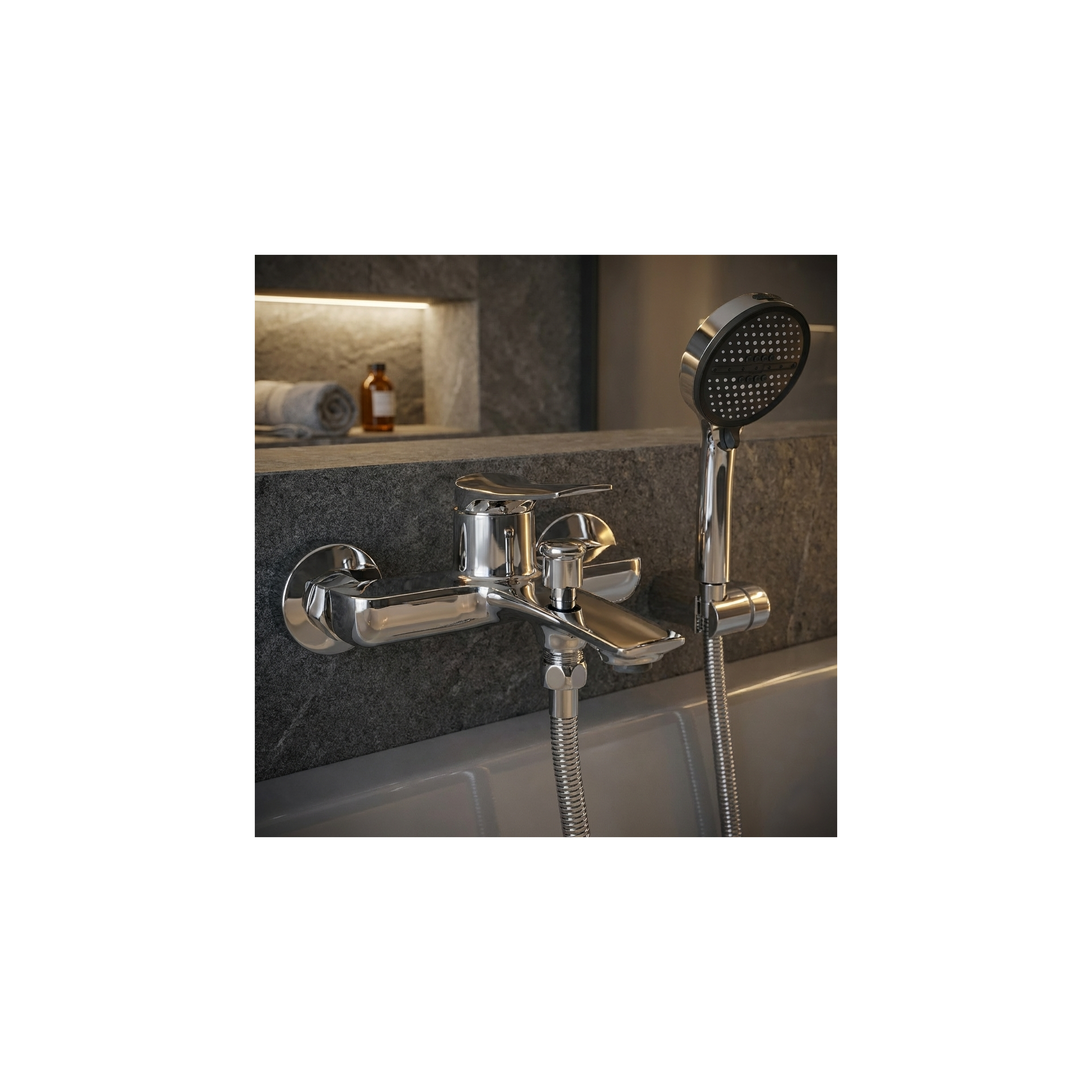 Badkarsblandare PREMIUM REA Vision Chrome
