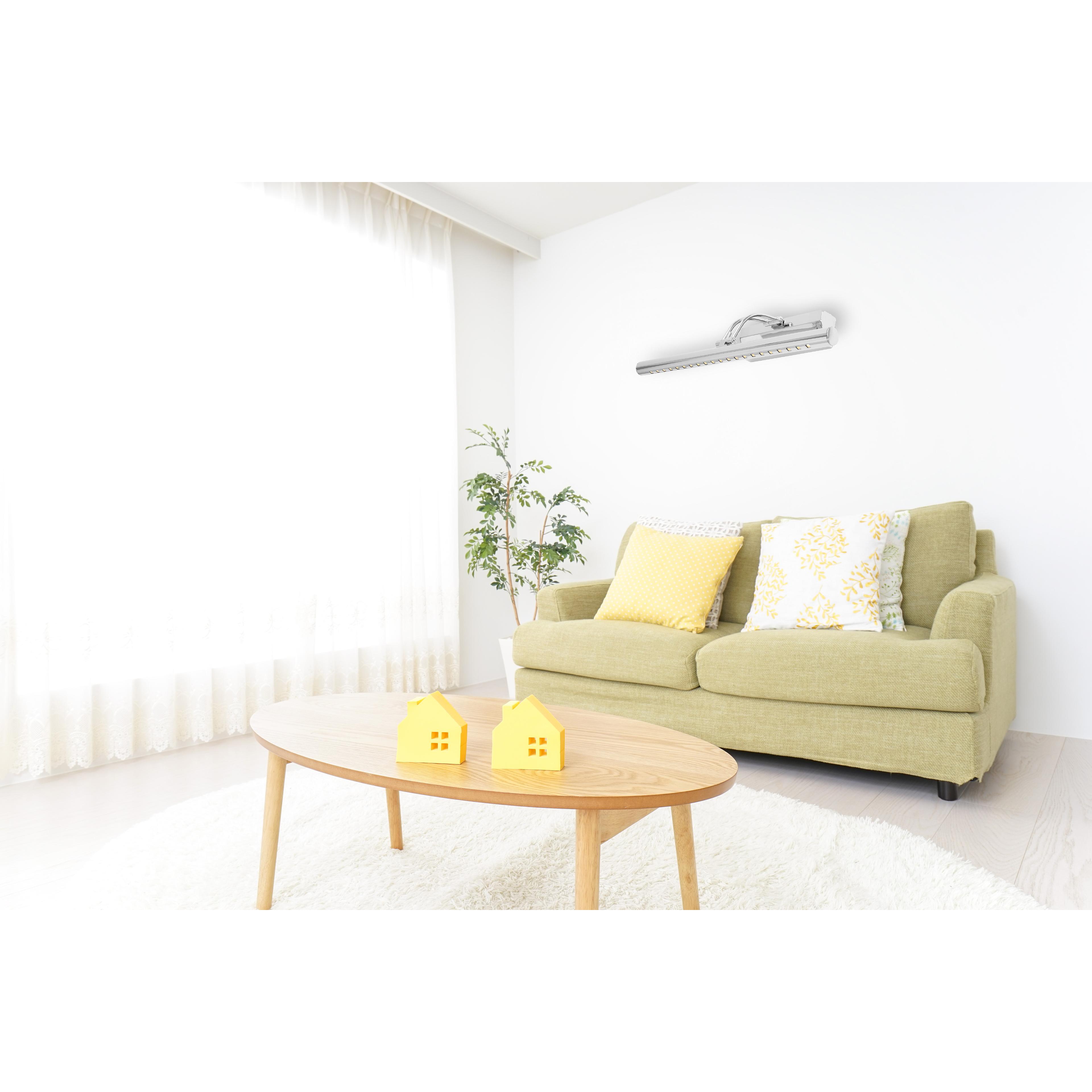 LED VANNAS ISTABAS SIENAS LAMPA VIRS SPOGUĻA 5W 40CM APP364-1W HROMS